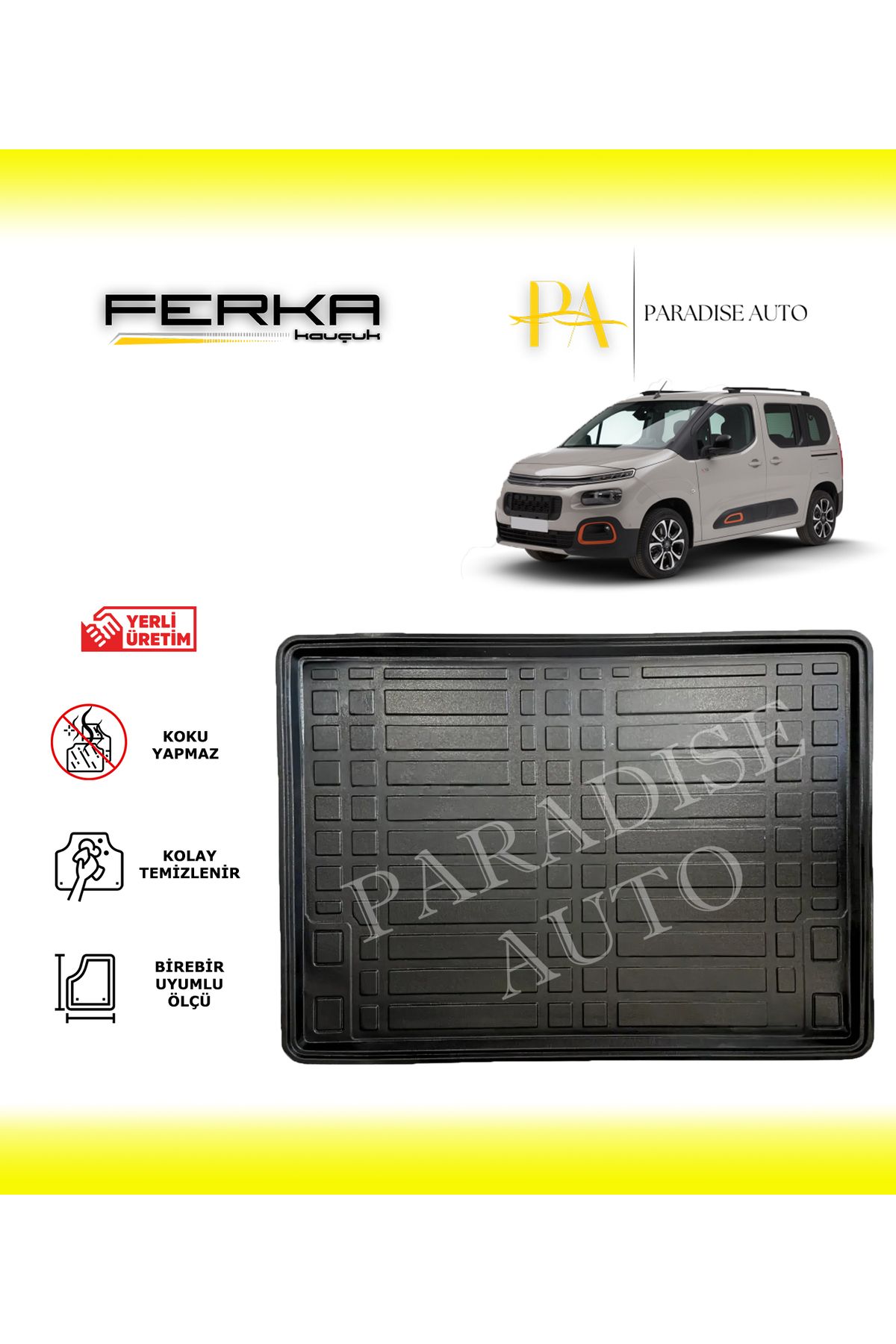 Paradise Auto Citroen Berlingo 2019 ve Üstü Bagaj Havuzu