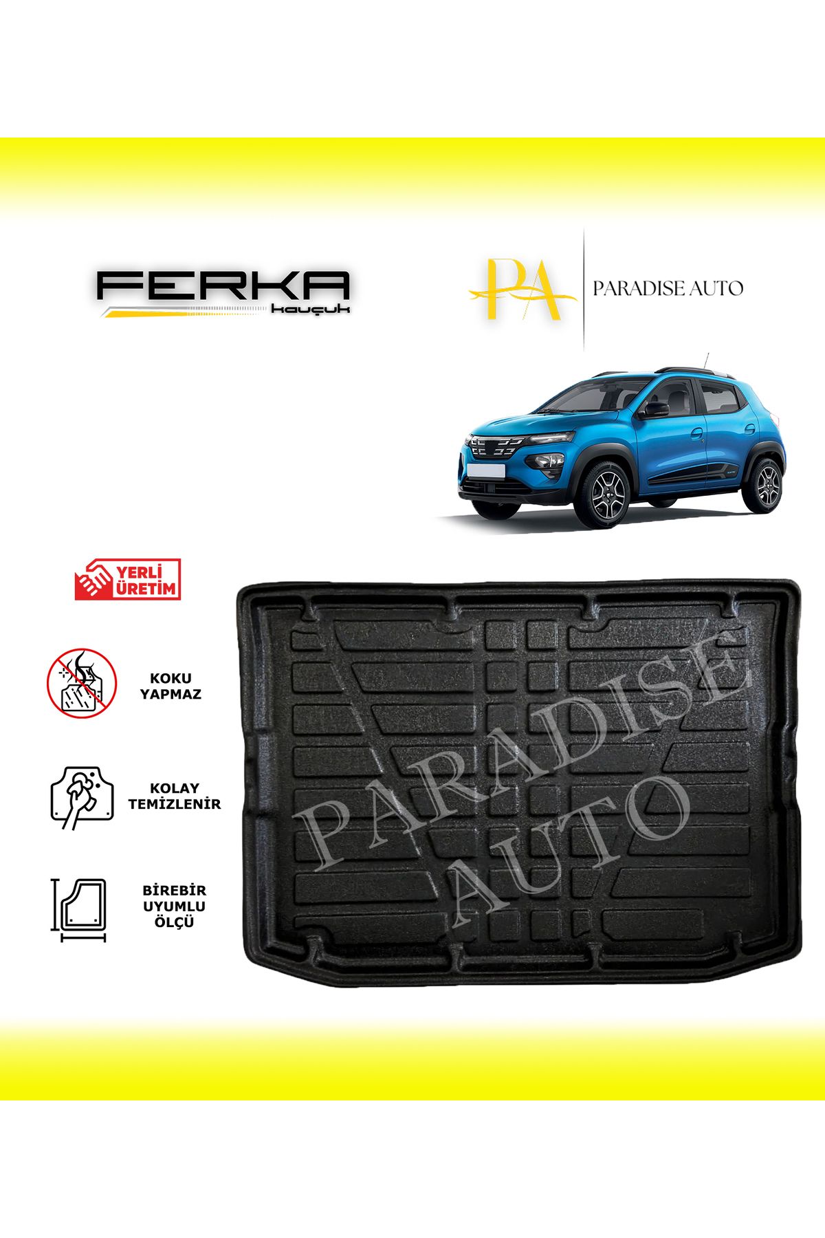 Paradise Auto Dacia Spring 2021 ve Üstü Bagaj Havuzu