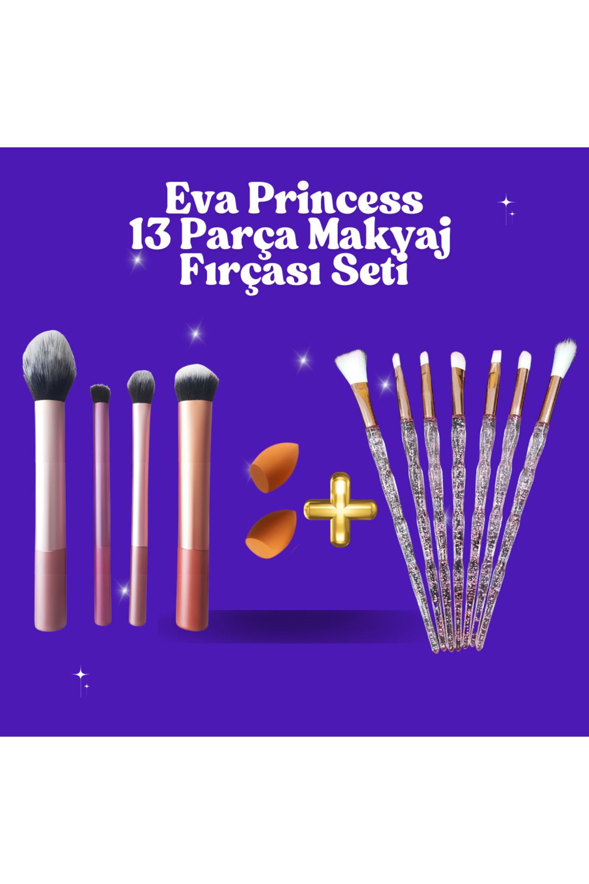 Eva Princess 13 Parça Makyaj Fırçası Seti -Avantajlı Yaz Serisi