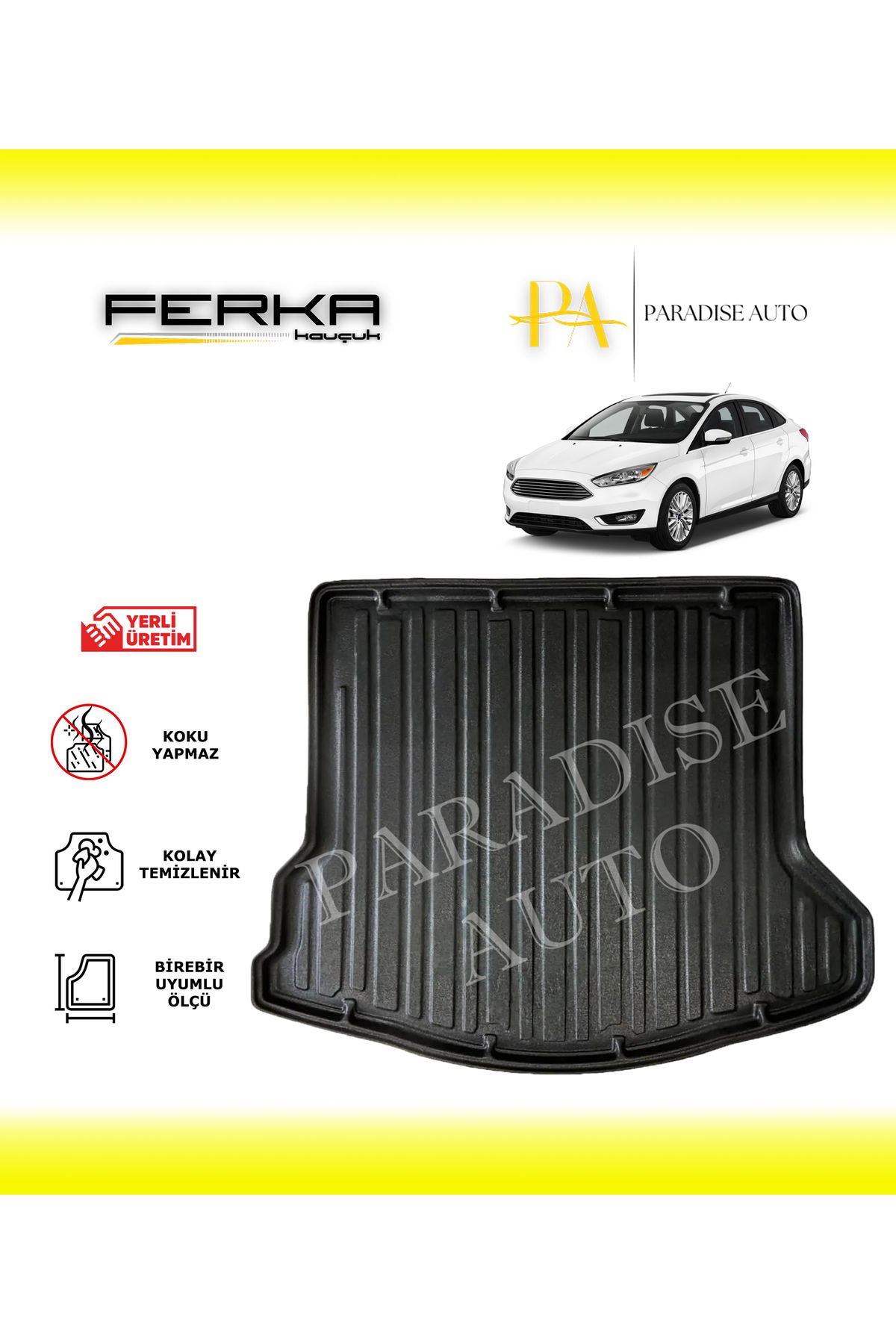 Paradise Auto Ford Focus Sedan İnce Stepne 2015-2018 Bagaj Havuzu