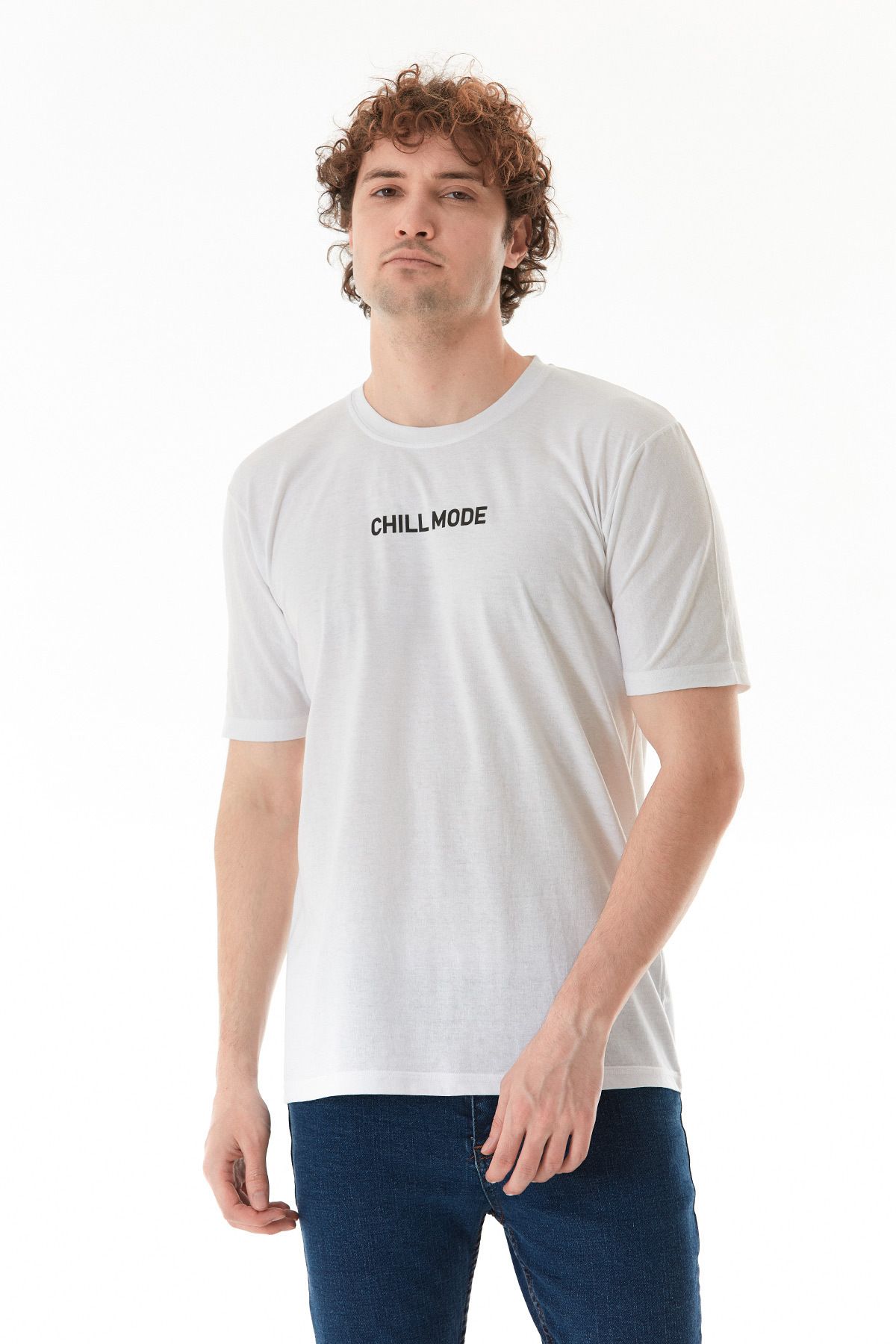 Fulla Moda Chıll Mode Yazı Baskılı Tişört