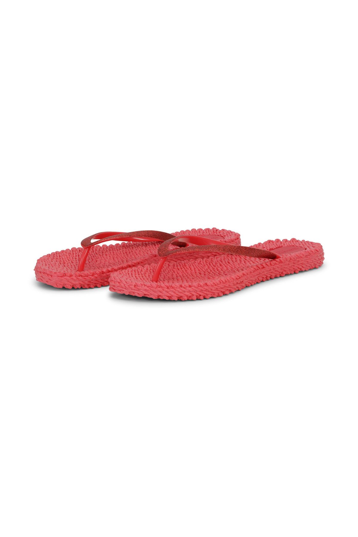 Ilse Jacobsen Raspberry Cheerful01 - Pembe Simli Parmak Arası Terlik