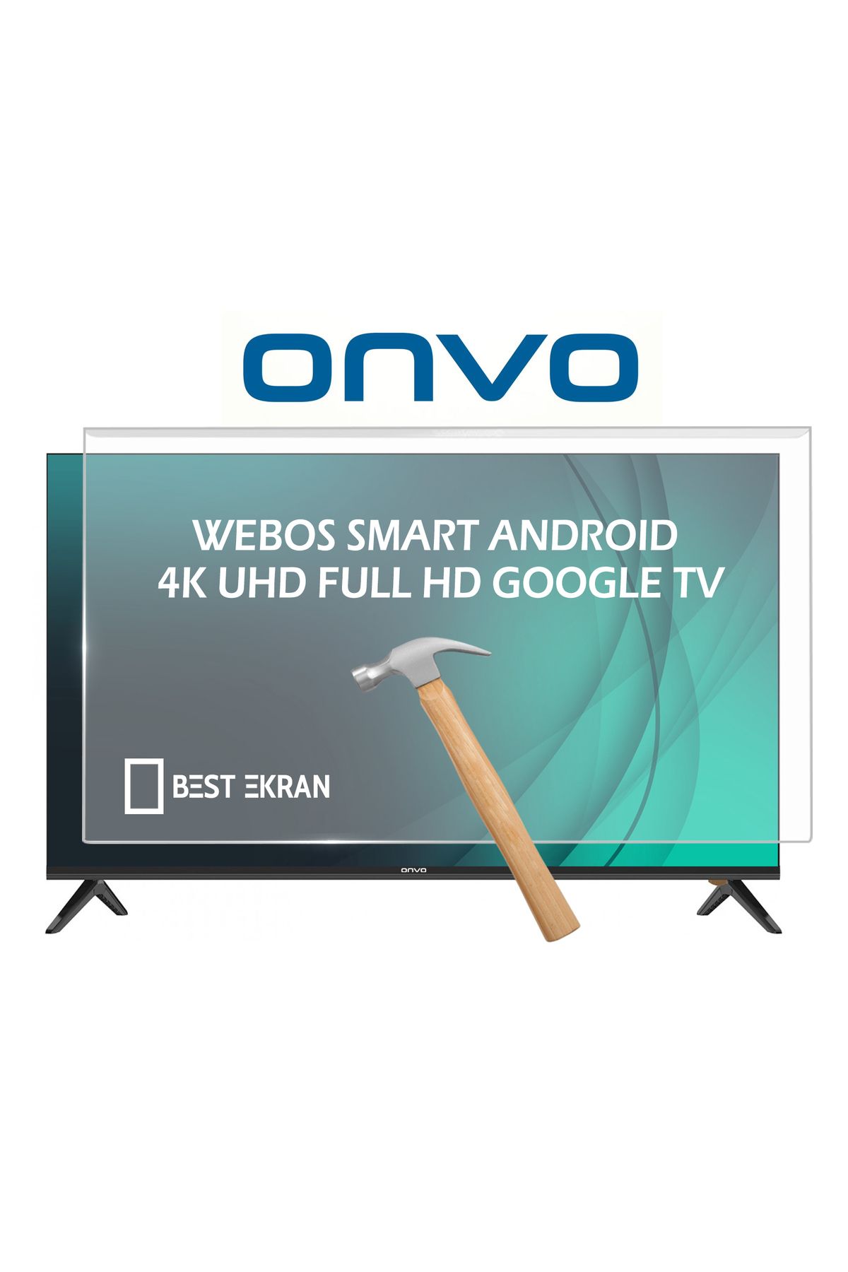 ONVO 65OVF9001UQ Tv Ekran Koruyucu | Onvo 65" inç 165 Ekran 4K Ultra HD Smart Google QLED