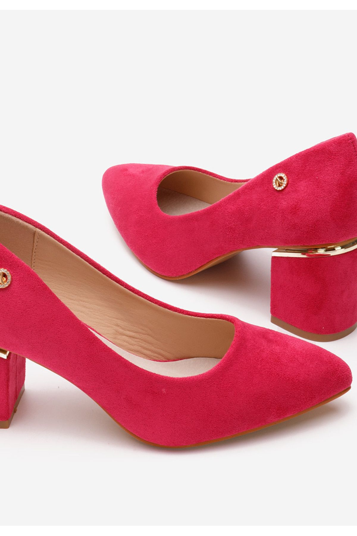 B T Shoes-Nelia V2 B Fuchsia Elegant Chunky Heel Shoes 5