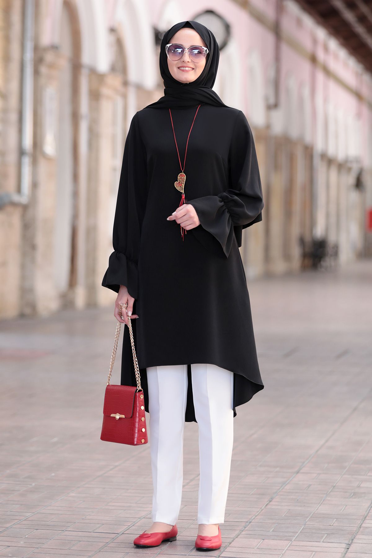 Raika Moda Feryal Büyük Beden Pantolon Tunik Tesettür Takım