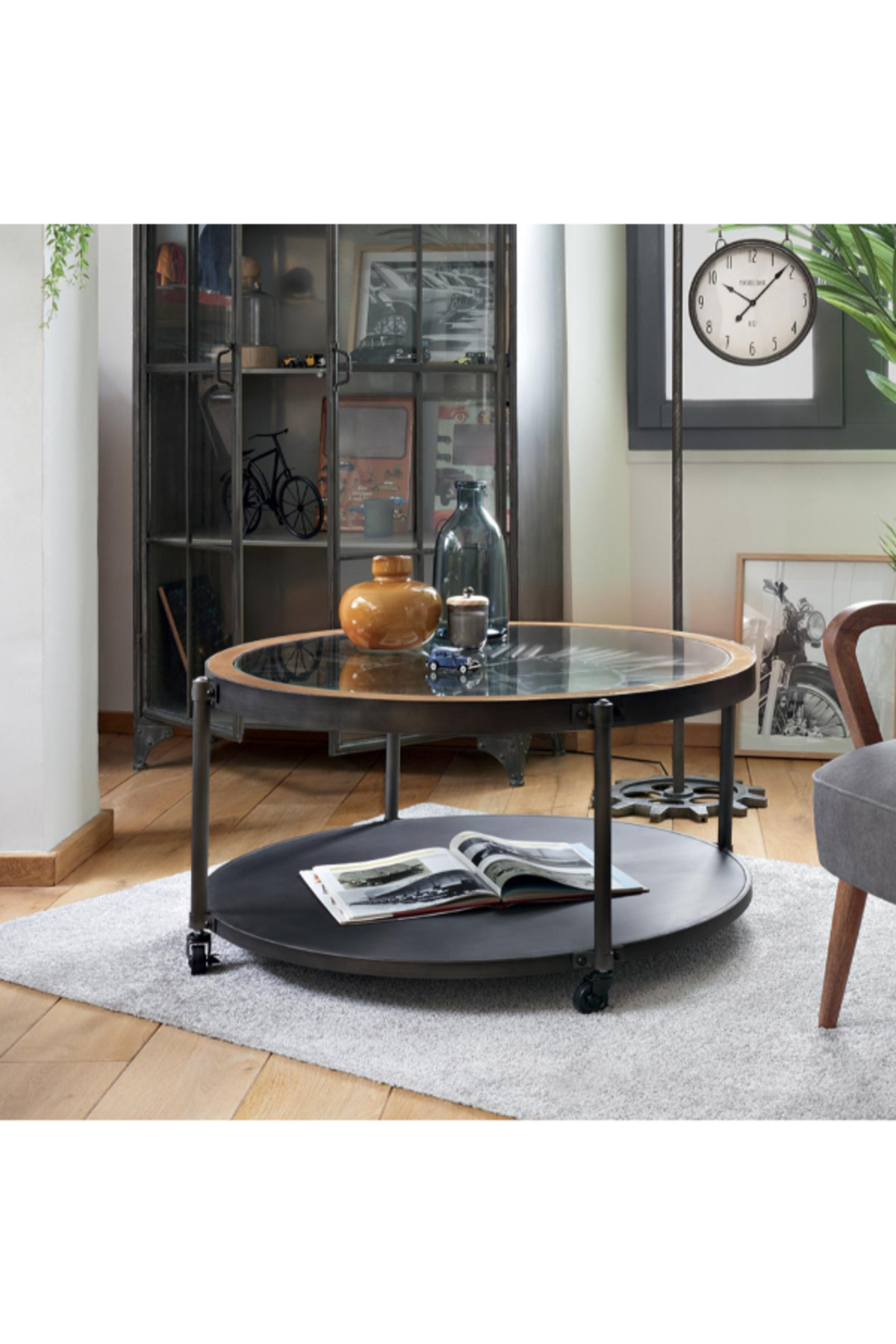 Atmosphera-Chrono Clock Design Round Coffee Table 47 x 90 x 90 cm 5