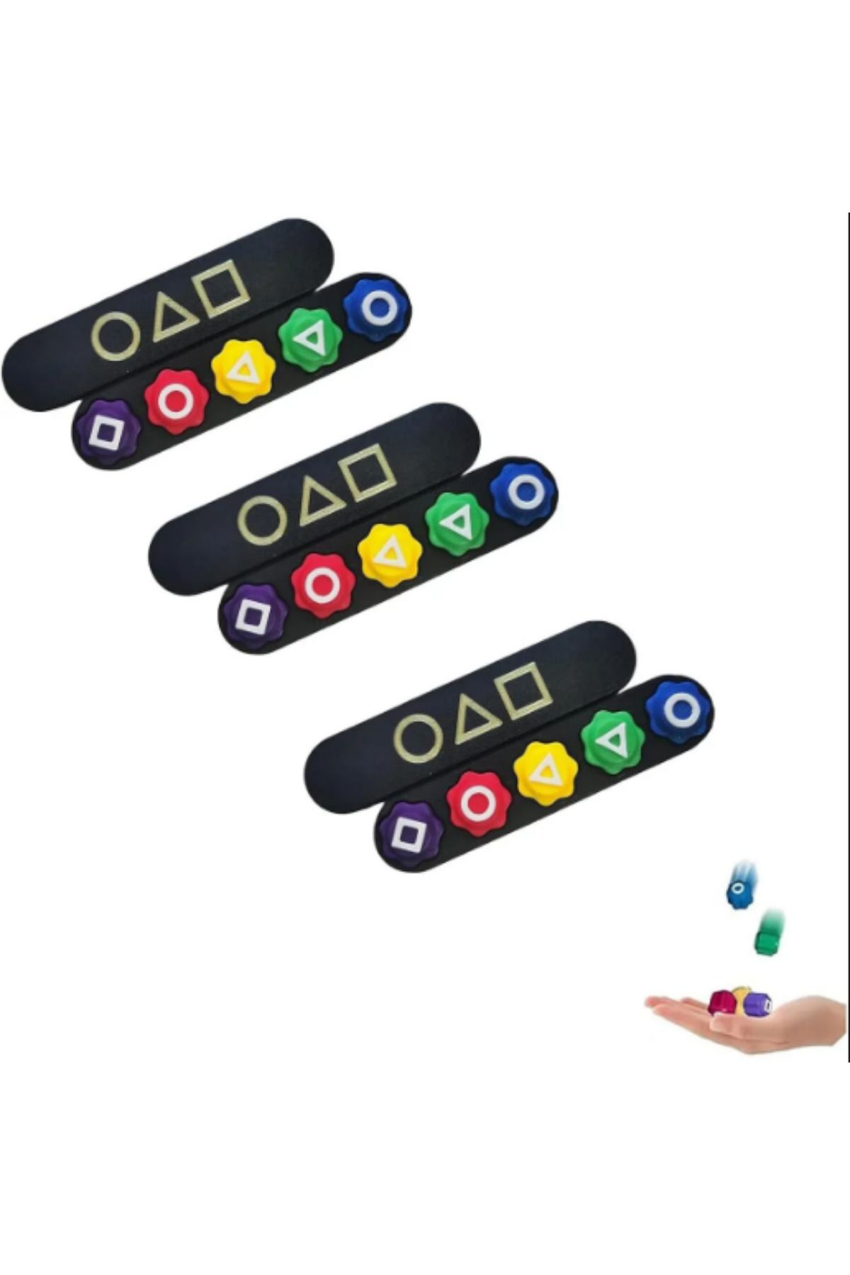 İntelliGames Beştaş 3'lü Set Squid 2 Gonggi Game Taş Oyun Seti Beştaş Gonggi Oyuncak Kalamar Oyun Renkli Taş