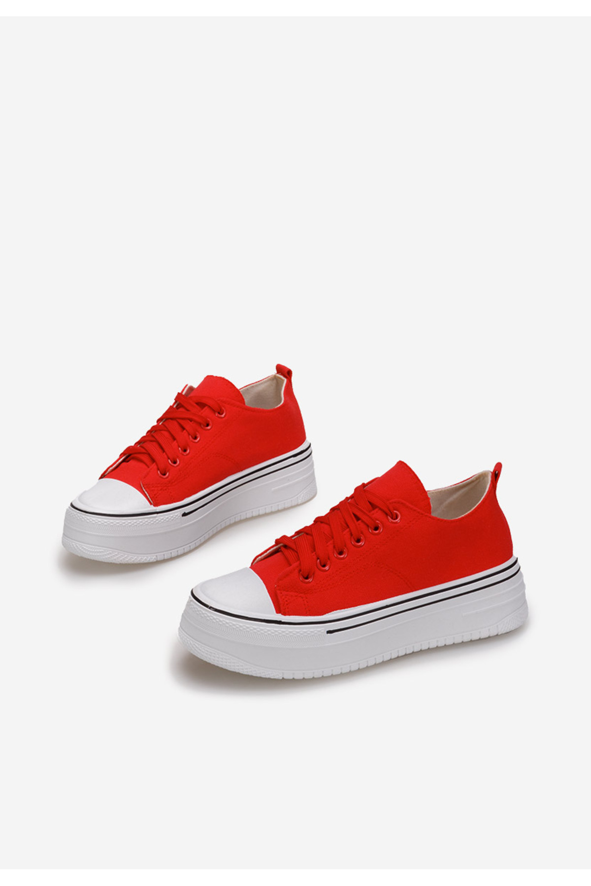 B T Shoes-Women's Loleta Red Sneakers 4