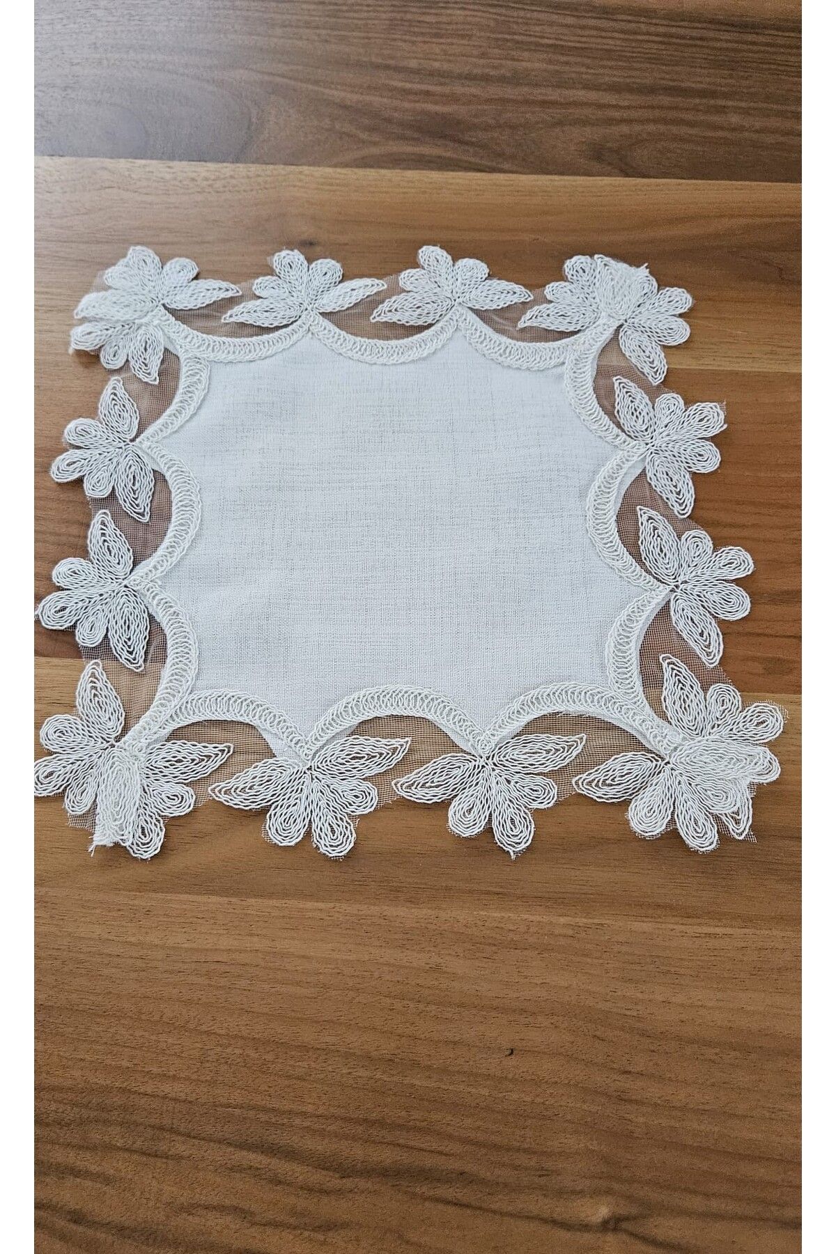 ZESA HOME fransız Dantelli Lüks Zigon Sehpa Örtüsü
