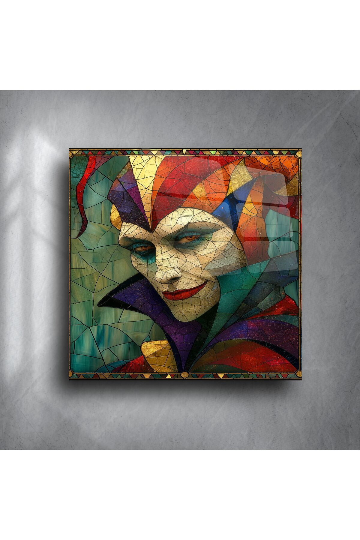 LEYLASER Joker Maskeli Cam Tablo