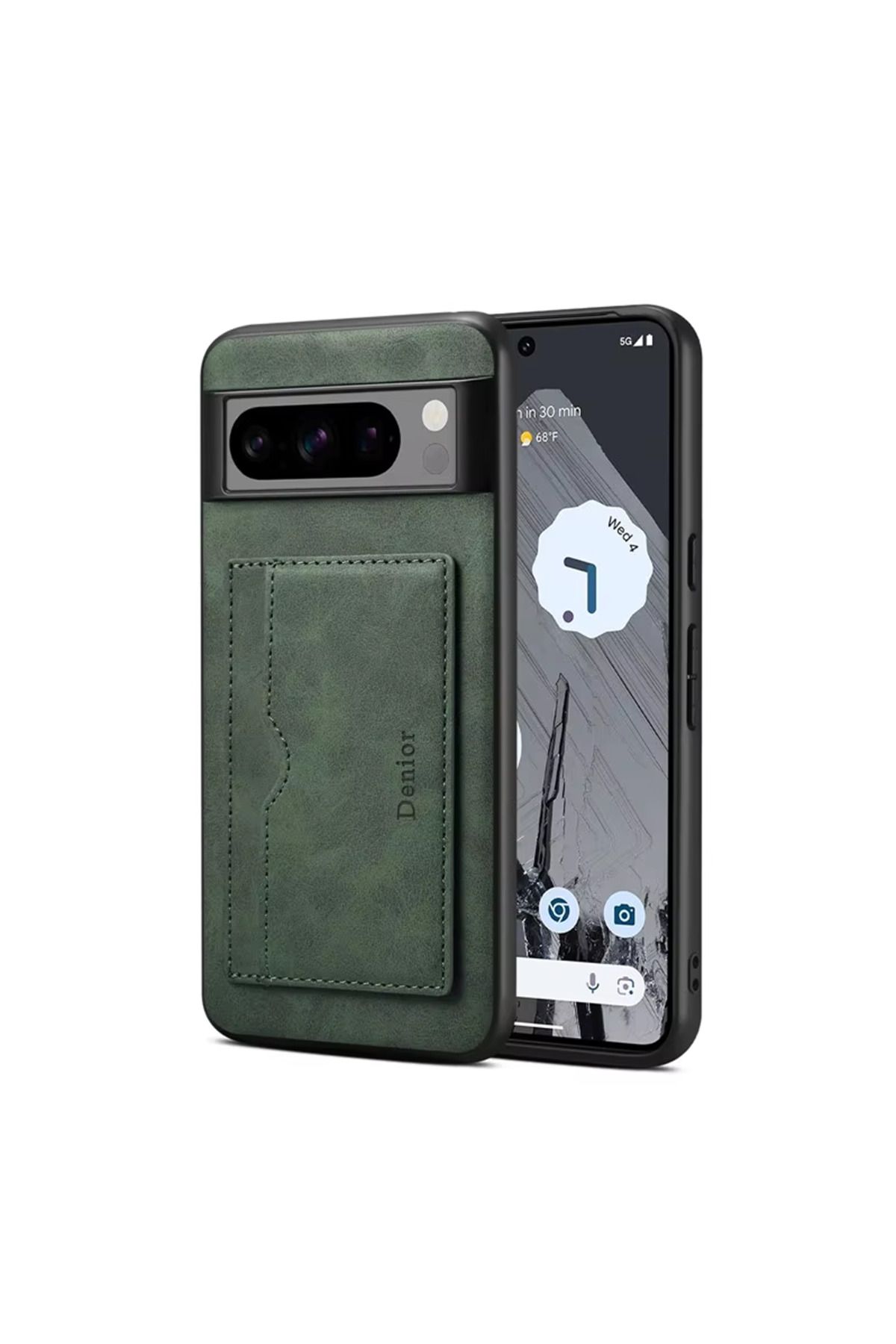 Microcase Google Pixel 9 Pro XL ile Uyumlu Kartlıklı Standlı Deri Kaplama Kılıf-AL5138