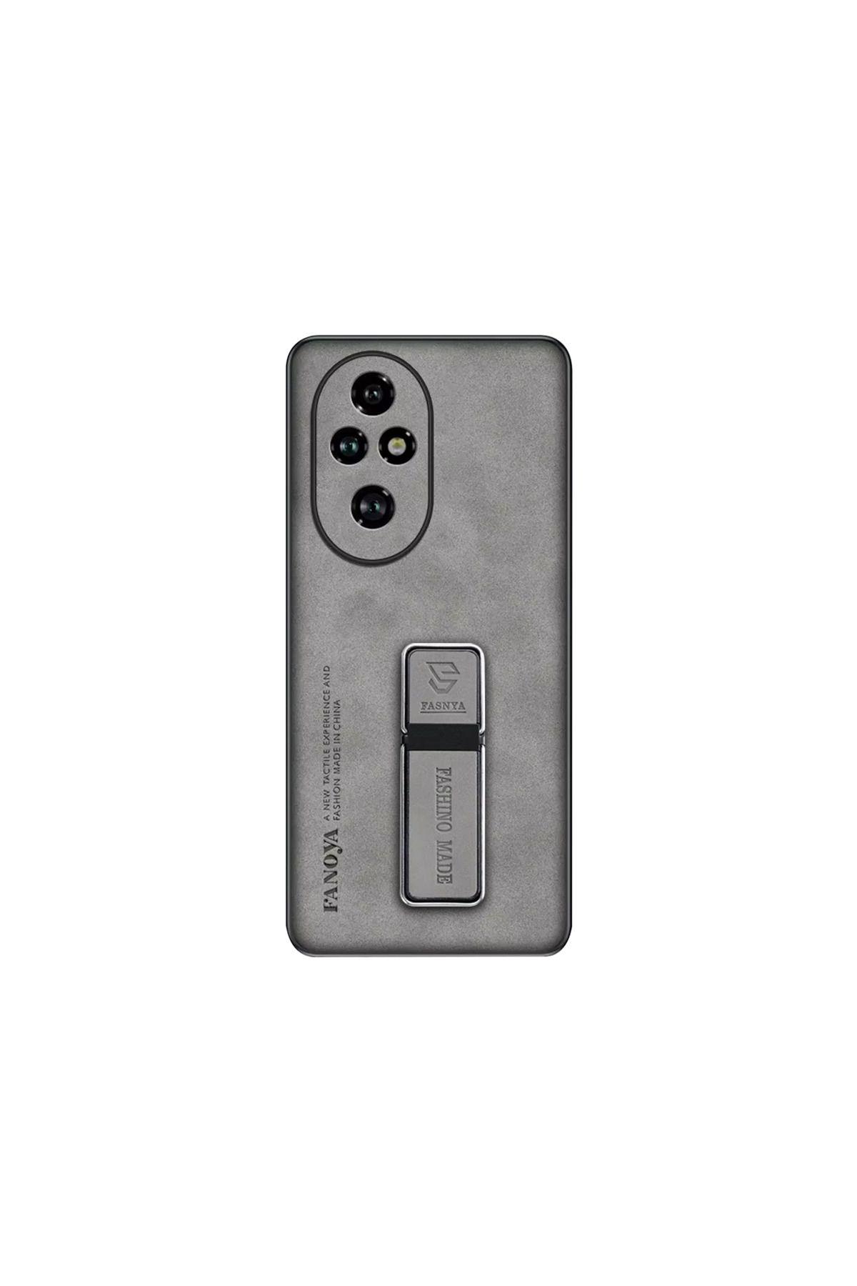Microcase Honor 200 ile Standlı Mıknatıslı Deri Kaplama Kılıf-AL5136