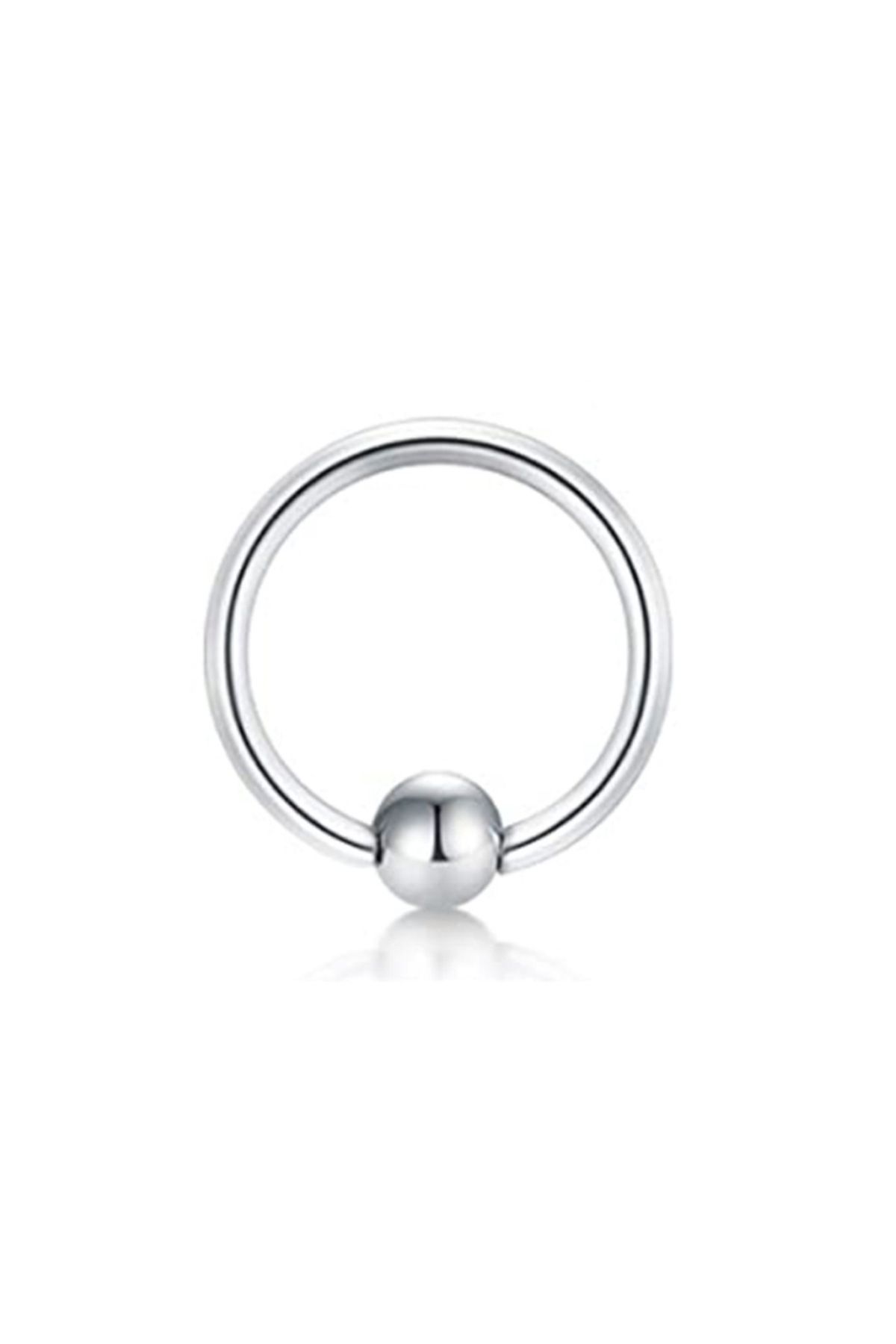 Nehir 316l Cerrahi Çelik Gümüş Renk 5 Adet Septum Piercing Halka Serisi