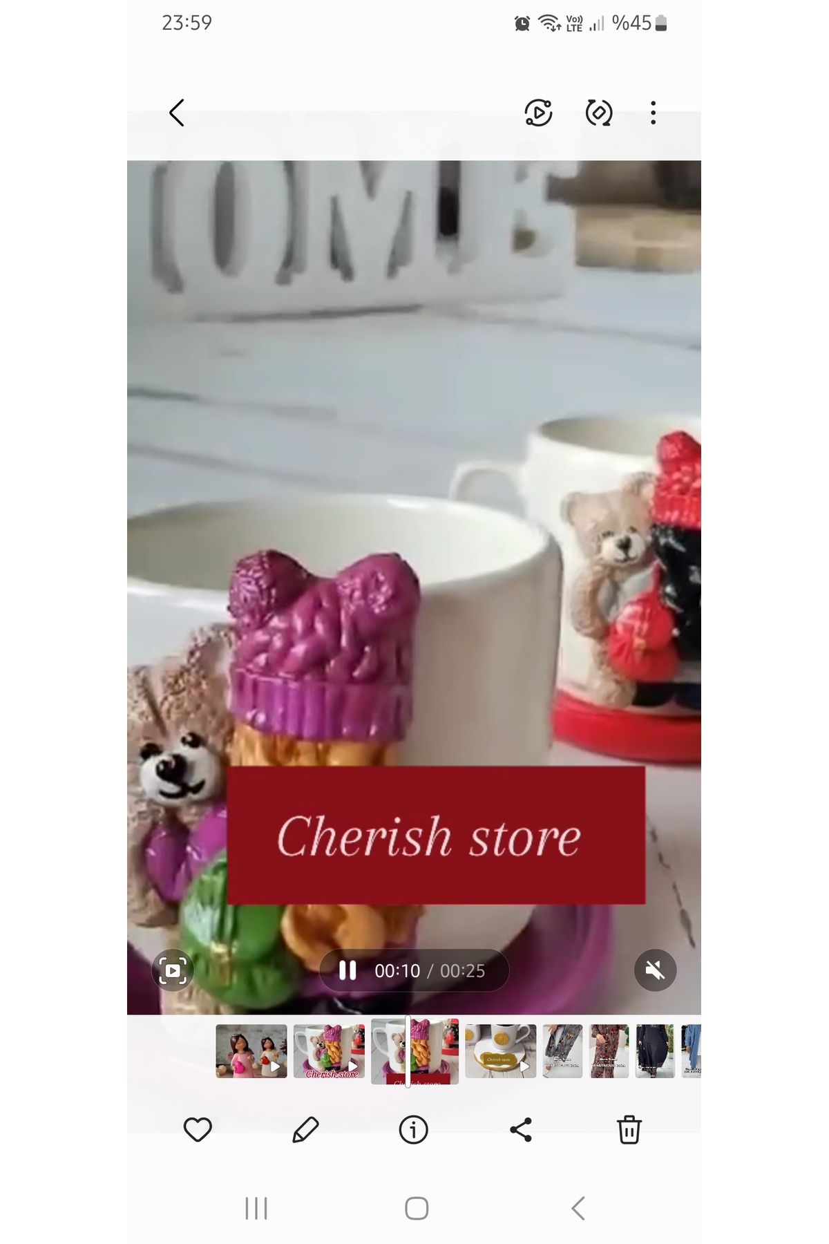 CHERİSH Ayıcıklı sırt çantalı kız kahve fincanı
