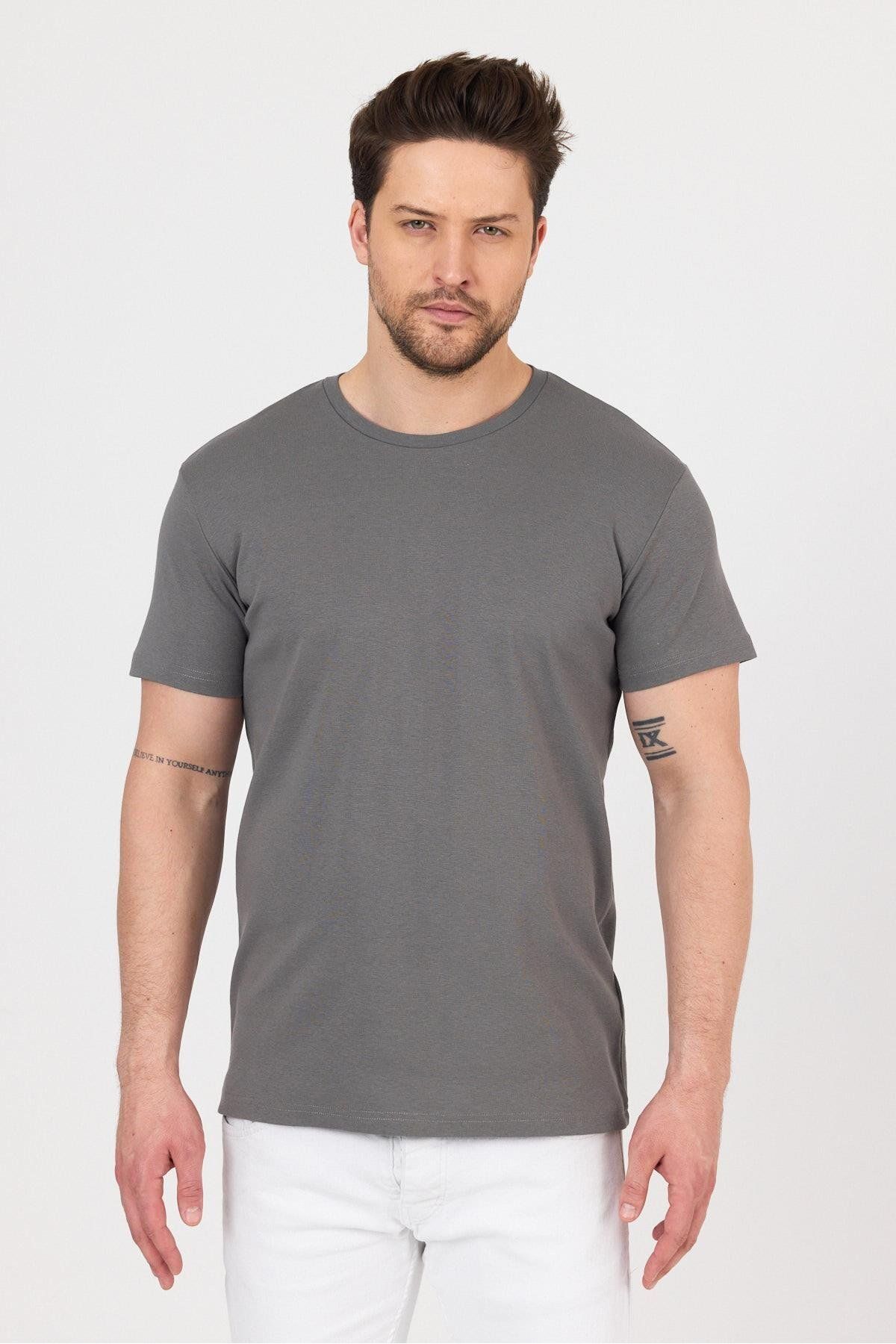 yakamor Unısex Ribana Compact Penye Sıfır Yaka T-shirt