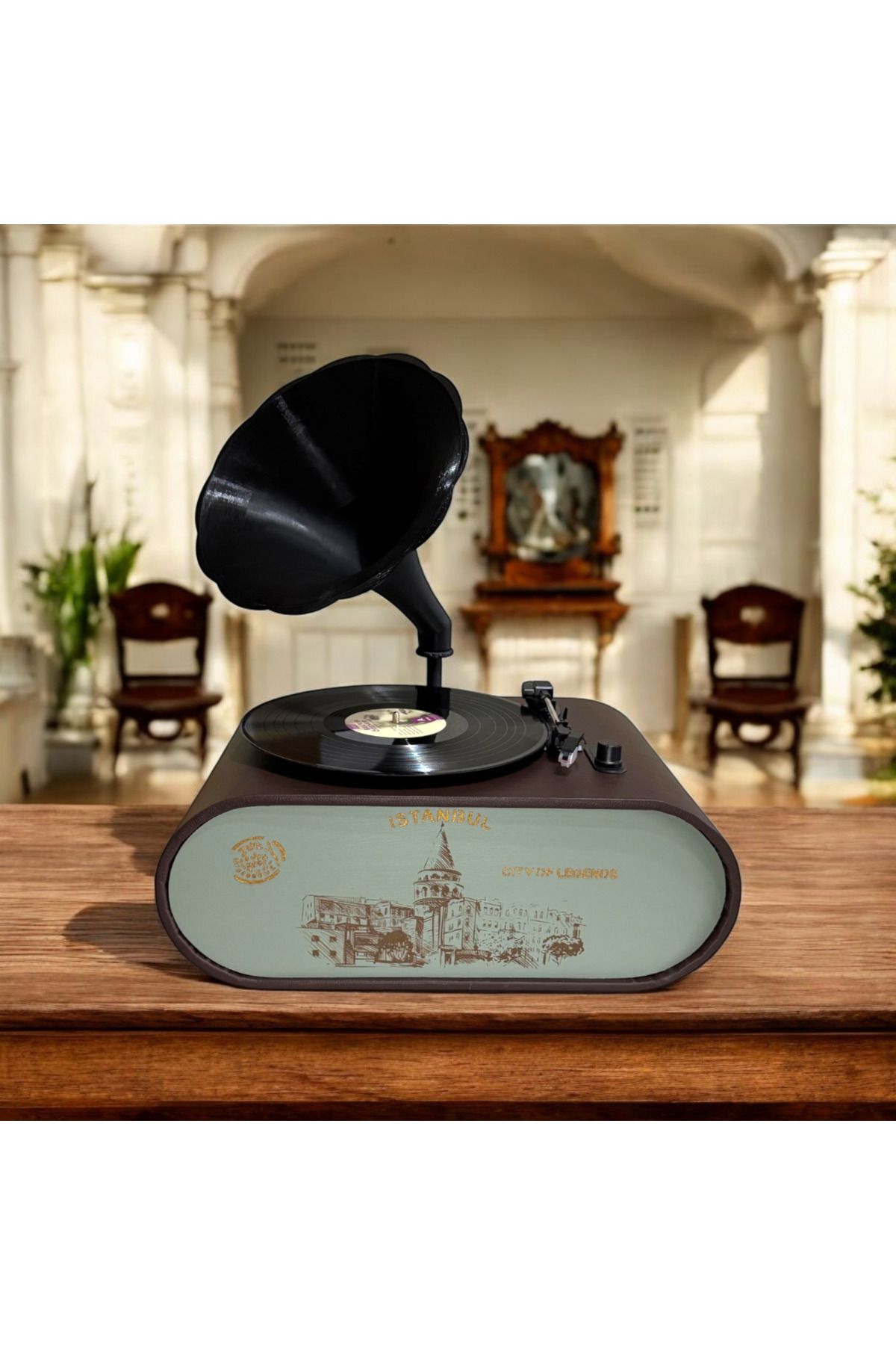 decolab Elyapımı gramofon plak çalar Bütün plakları çalabiliyor bluetooth şık ve dayanıklı kaliteli ses