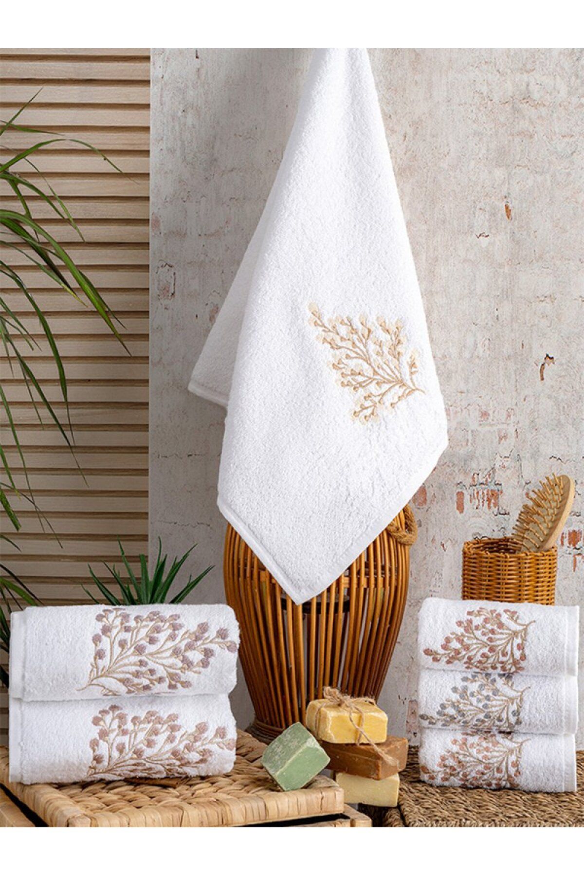 Çeyiz Merkezi Hazangülü İrem Cotton 6lı kutulu Havlu (50x90)