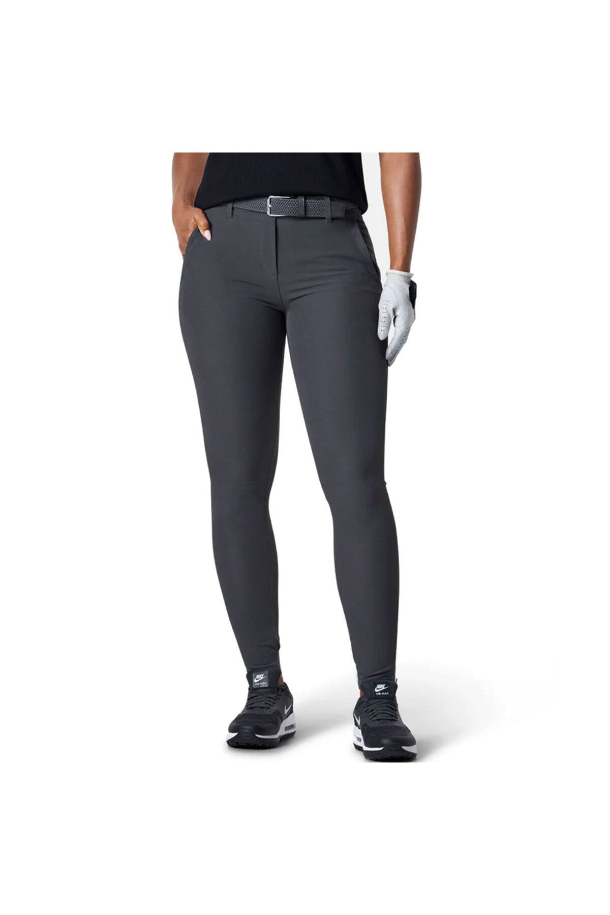 Macade Golf Kadın Koyu Gri Dört Yönlü Esnek Jogger Pantolon WO20210602