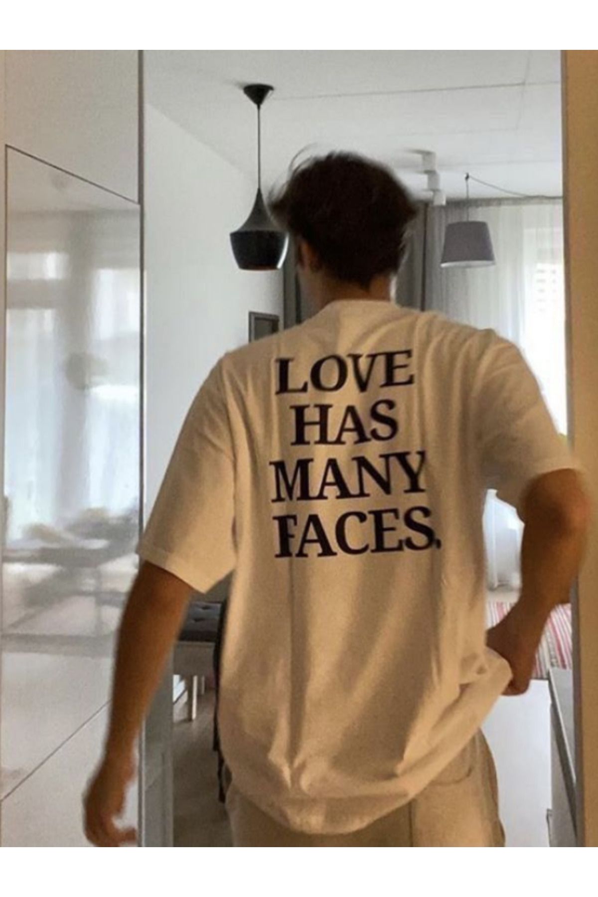 DEEFWEAR DREICH LOVE HAS MANY FACES BASKILI BEYAZ TSHIRT