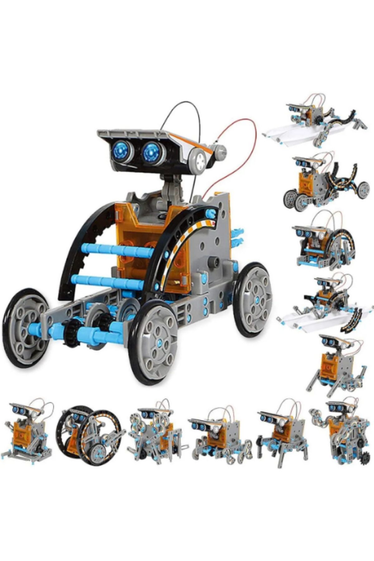 İntelliGames Solar Robot 13-in-1 Eğitici Bilim Kiti Güneş Enerjisiyle Çalışan Kendin Yap Robot Bilim Kiti