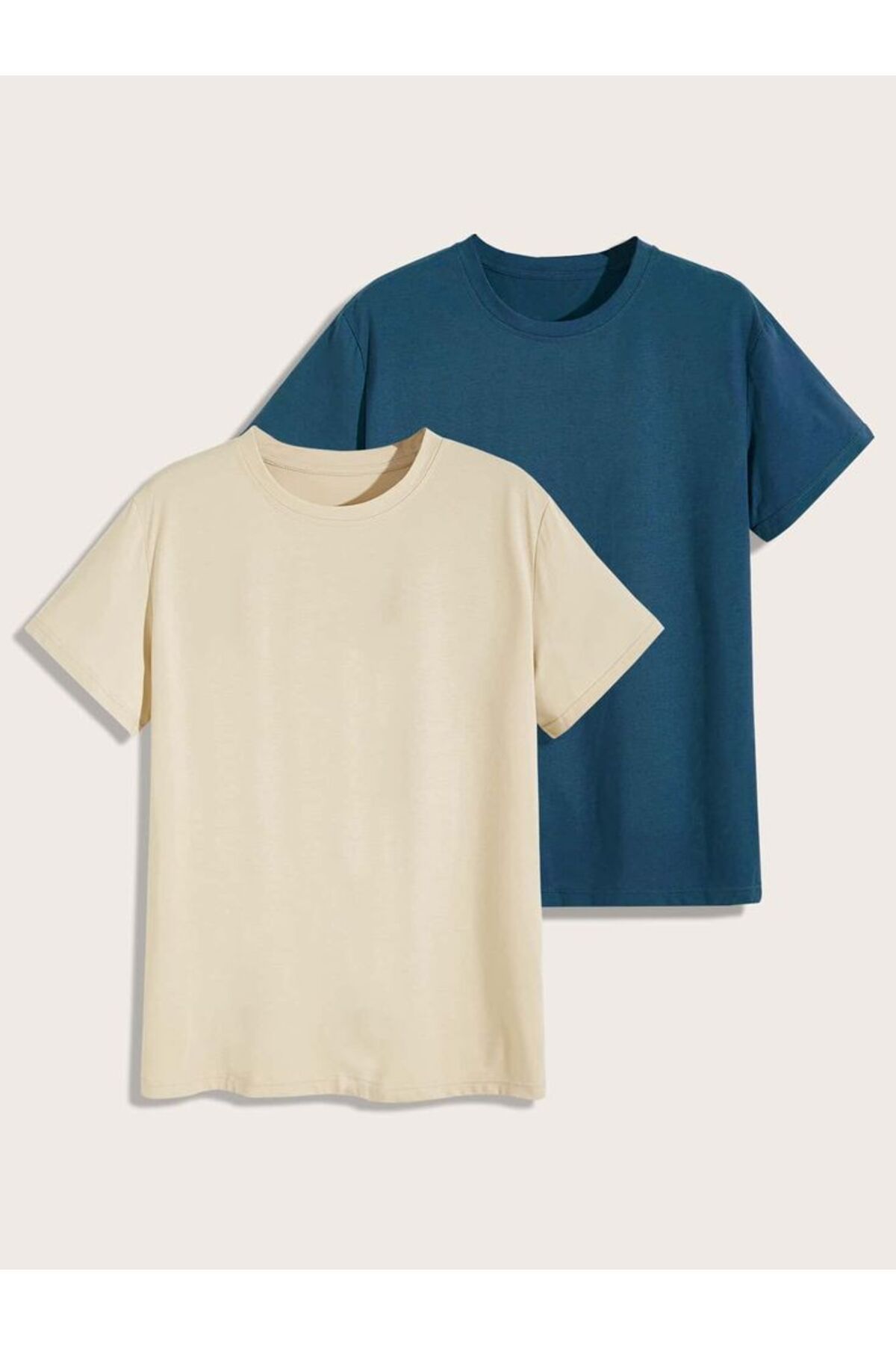 VivaJoy Unisex 2'li Regular %100 Pamuk T-shirt