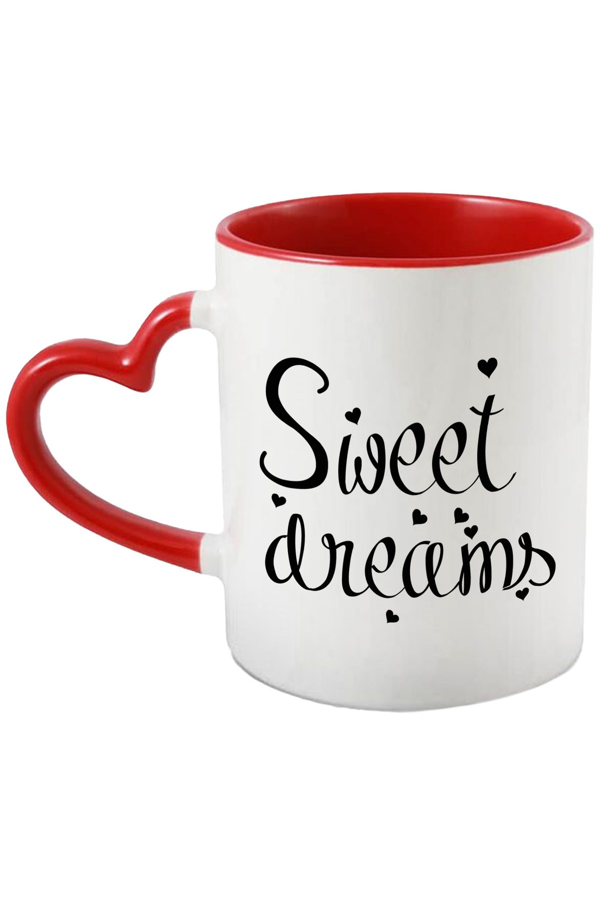 StoryGift Romania Cana Cu Inimioare Si Mesajul In Engleza "sweet Dreams" - Vise Placute/dulci Somn, Cu ,stg - One Size