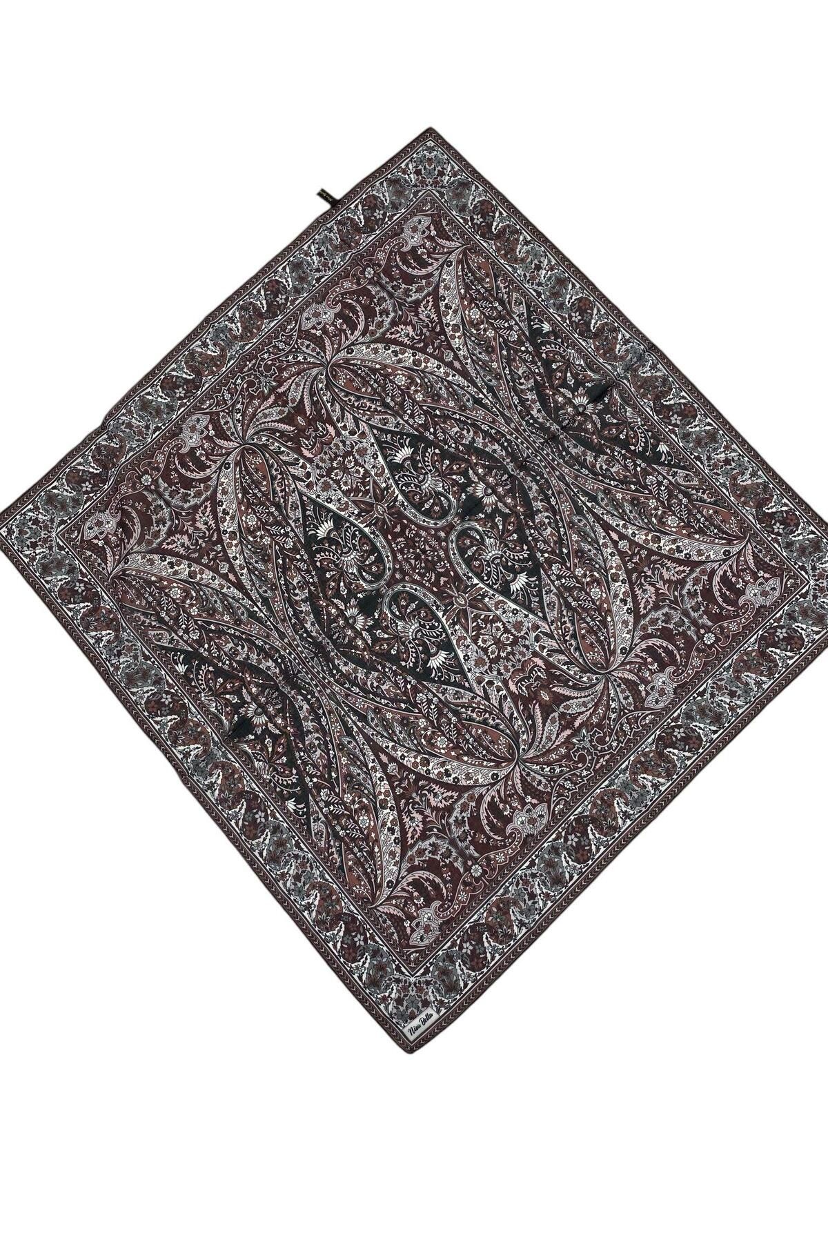 NİSA İPEK RETRO SOFT EŞARP BORDO (SR8)