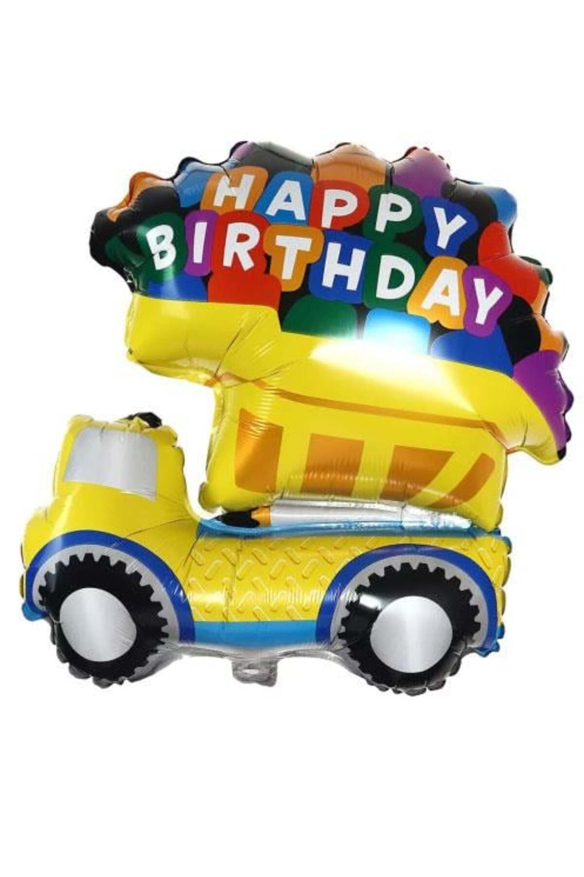 DODOMAR Folyo Balon TRUCK -KAMYON Happy birthday 32 inç kamyon İnşaat partisi doğum günü süsü