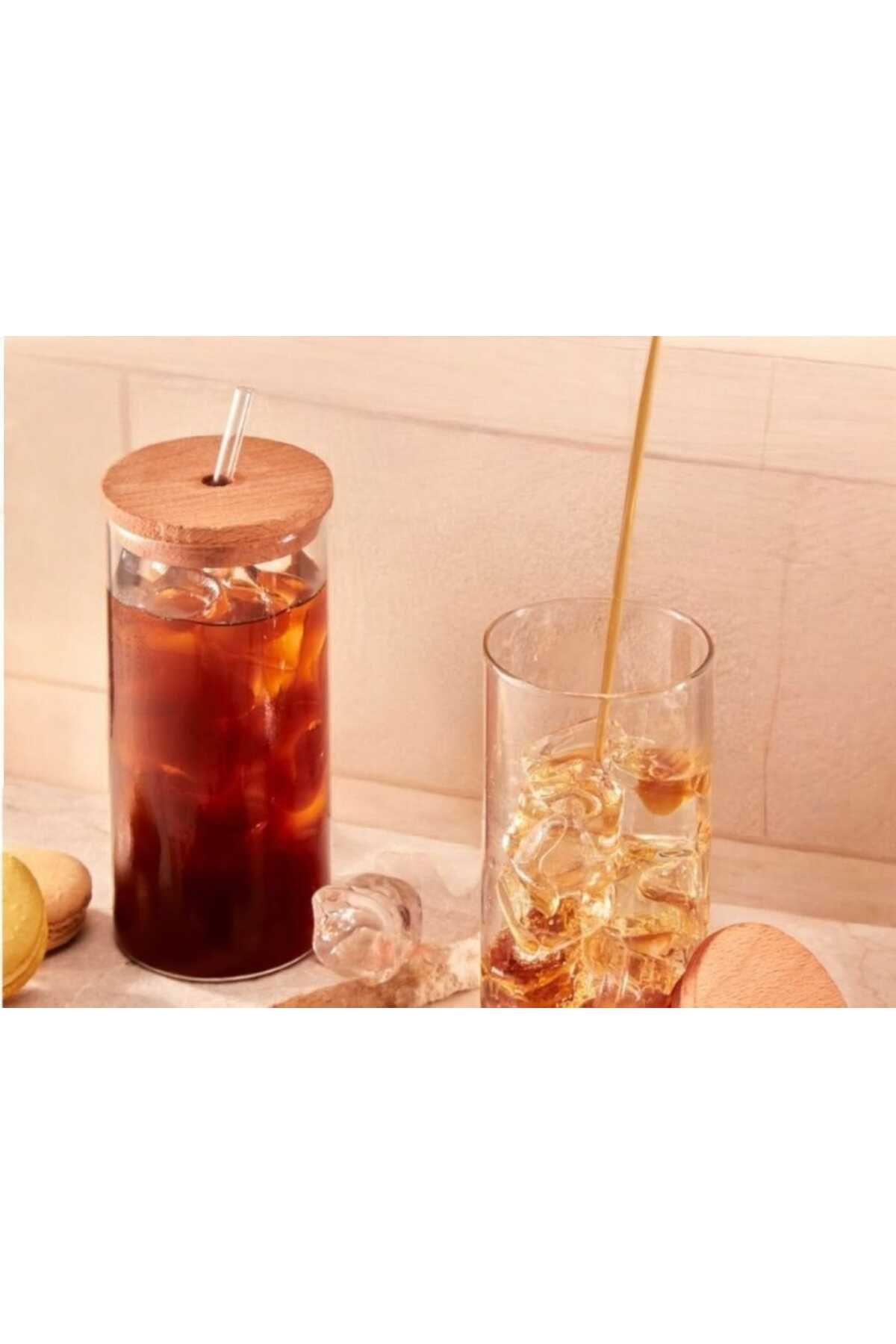 Noah Exclusive 400 cc Cam Pipetli Meşrubat Bardağı - 3'lü Set