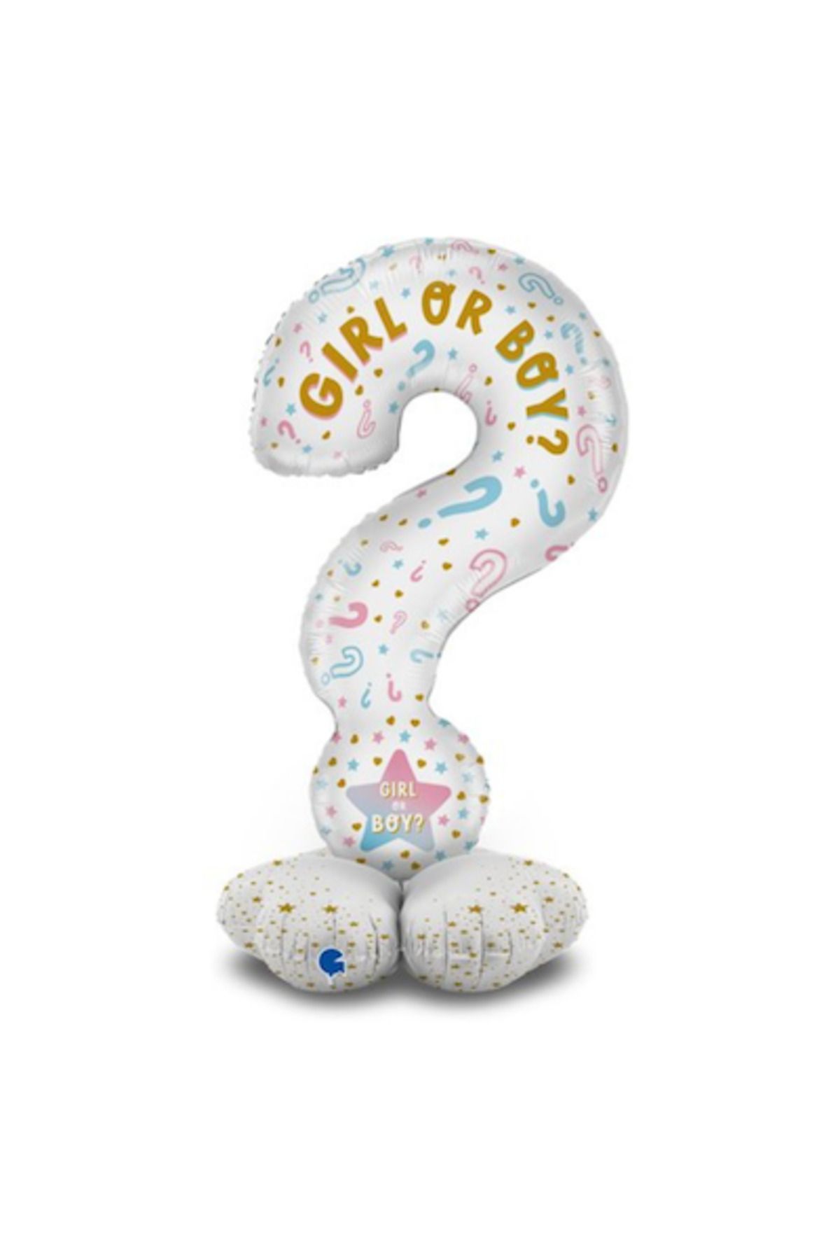Grabo Balloons Soru İşareti Kız mı? Erkek mi? Cinsiyet Folyo Balon 47inç 119cm