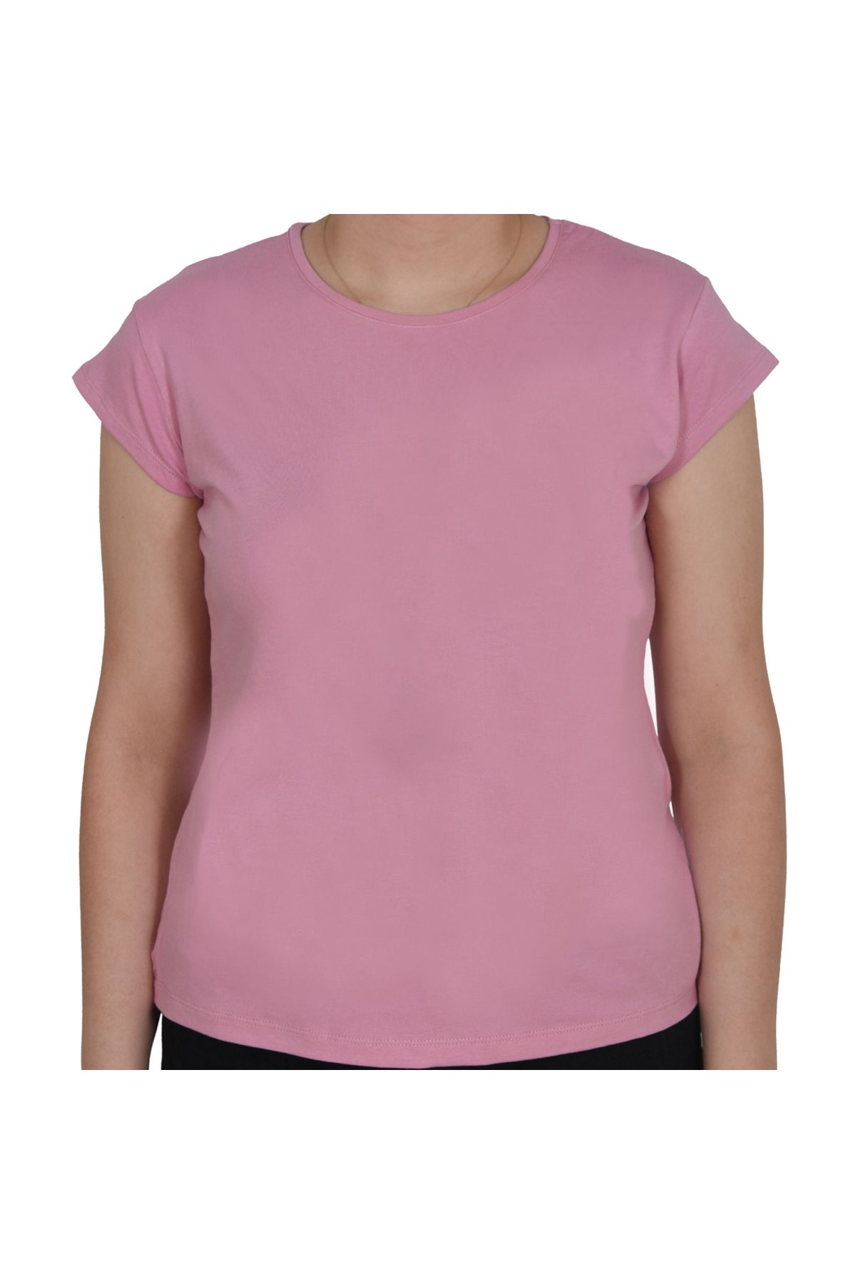 Asist Secret Magic ASM0063 Düz Pembe Viskoz Penye T-Shirt