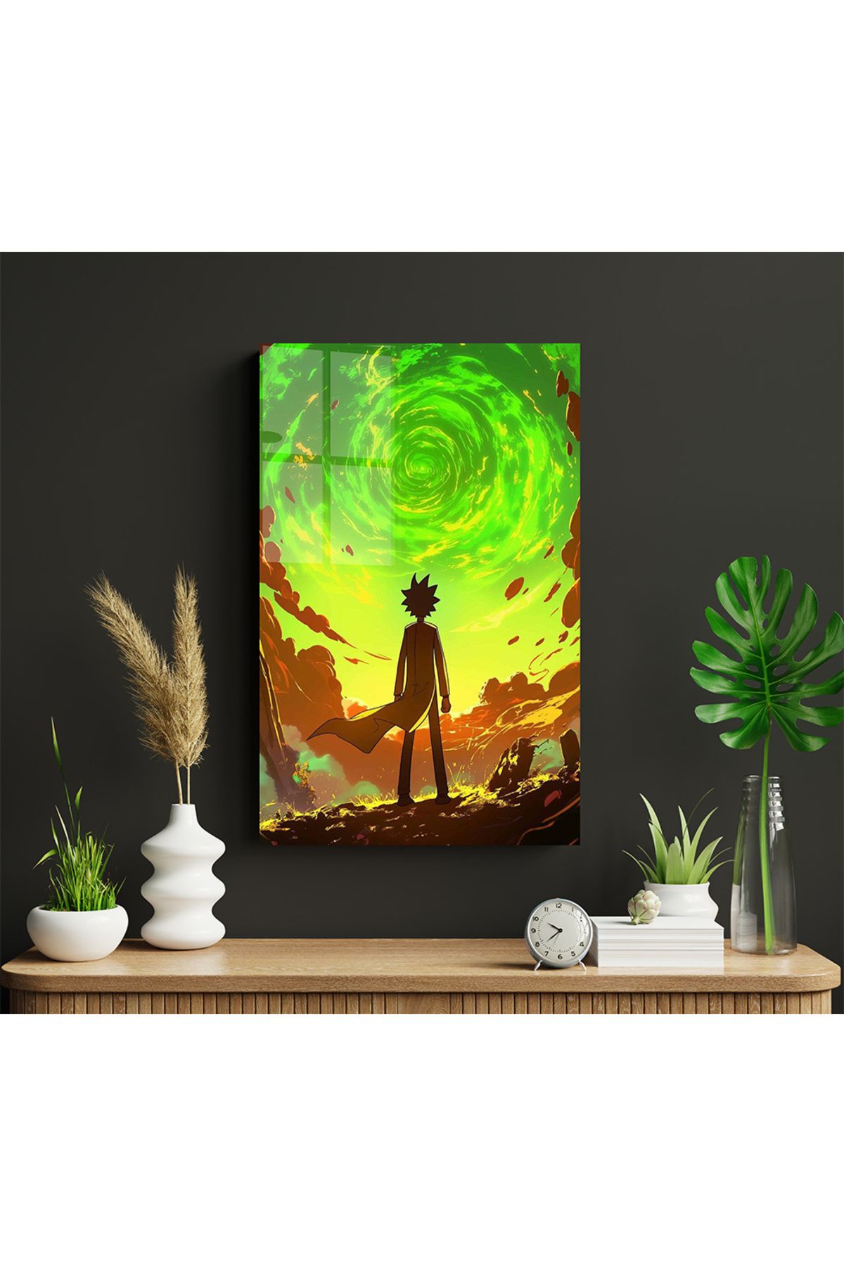 Ayabak Metal Poster Rick And Morty - Dekoratif - Hediyelik Çerçevesiz Tablo