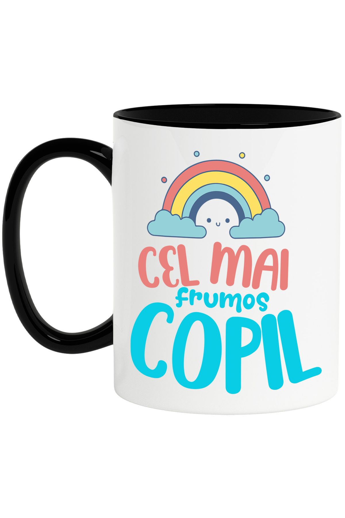 StoryGift Romania Cana Cu Curcubeu Colorat Vesel Text In Limba Romana Cel Mai Frumos Copil, Cerami, Cu ,stg - One Size