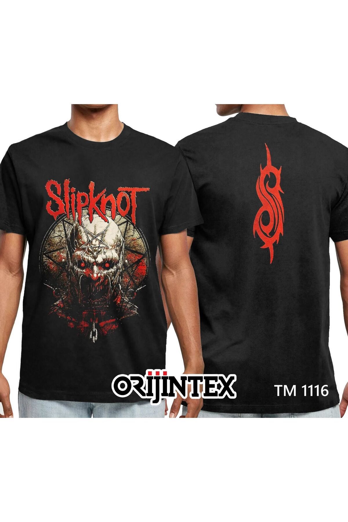 orijintex Slipknot Siyah Erkek Tişört