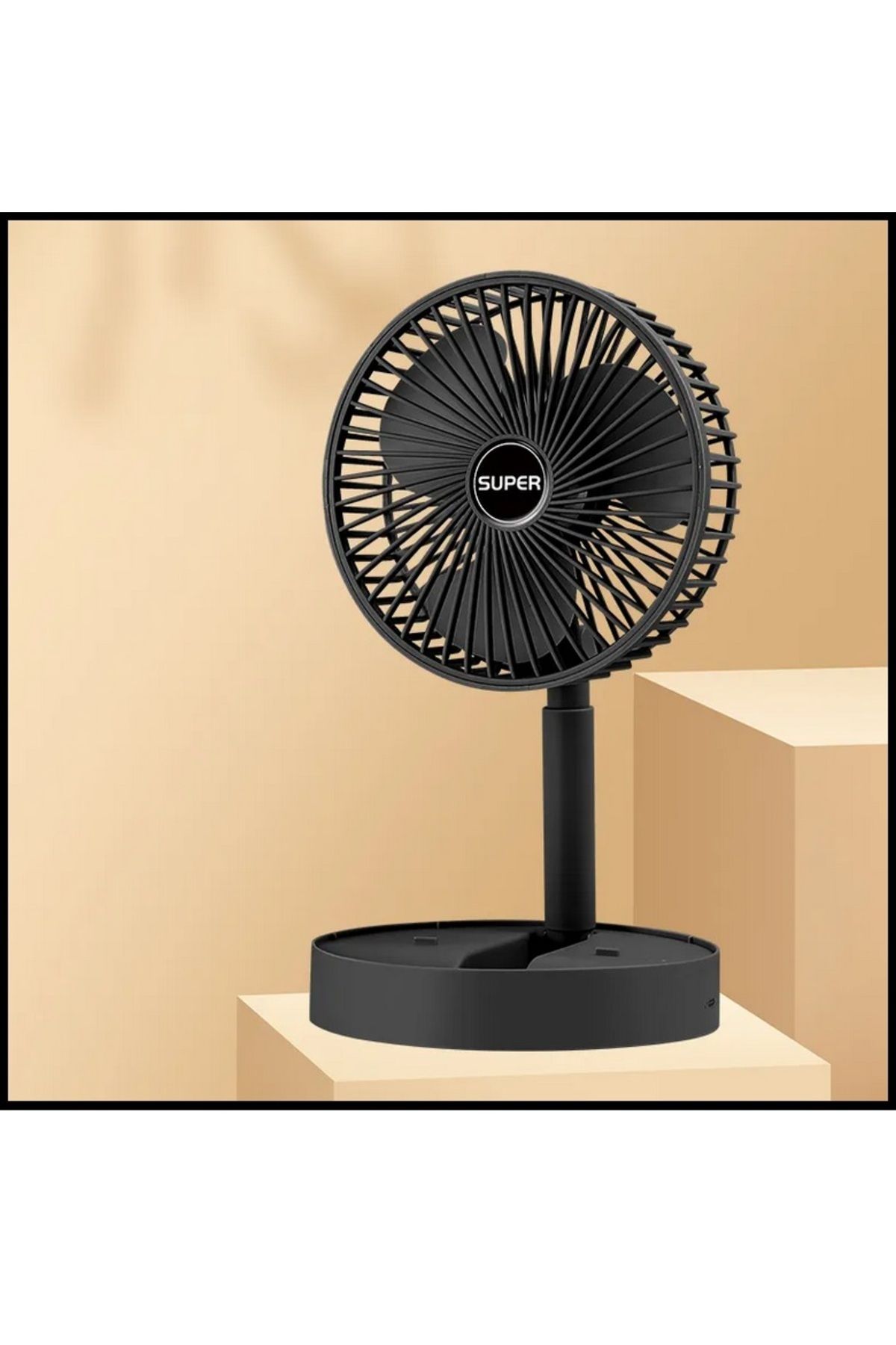 Tastech MASAÜSTÜ ŞARJLI FAN 3 HIZ KADEMELİ KATLANABİLİR TELESKOBİK VANTİLATÖR SERİNLETİCİ MİNİ KLİMA
