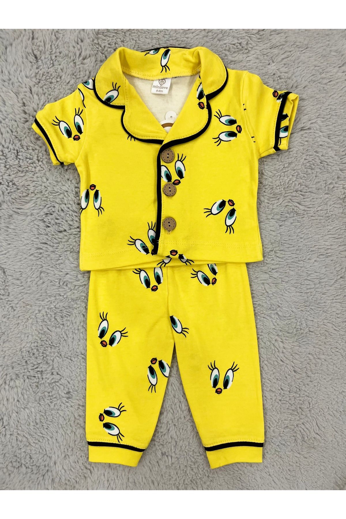 minilove MİNİLOVE Civcivli Pijama Takımı