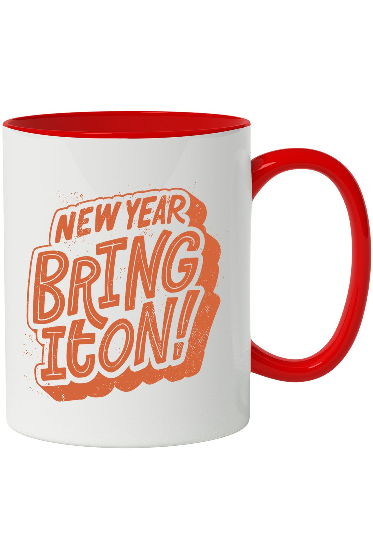 StoryGift Romania Cana Cu Mesaj In Engleza New Year Bring It On, Revelion, Multicolor 330 Ml, Cera, Cu ,stg - One Size