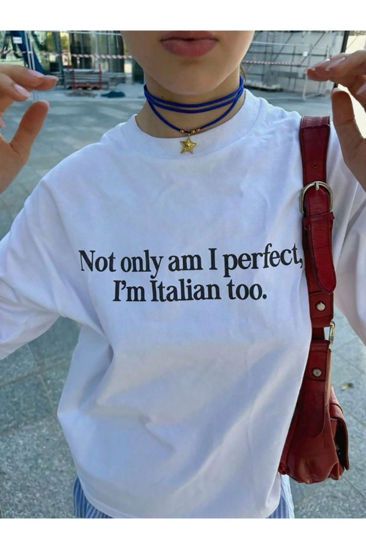 DEEFWEAR DREICH NOT ONLY AM I PERFECT BASKILI BEYAZ TSHIRT