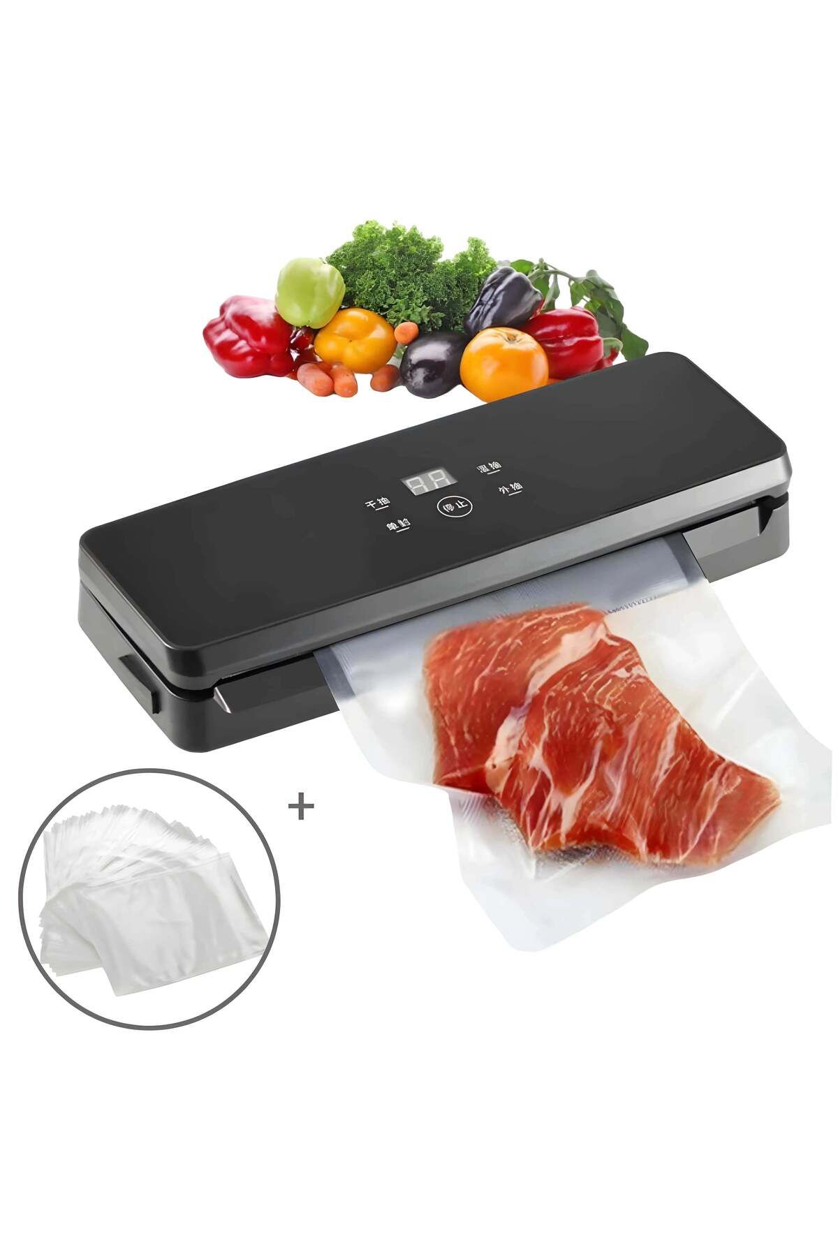 Köken Aparat De Sigilat În Vid, Koken, Timp Sigilare 10-15 Sec, Bară De Sigilare 30 Cm, 100 De Pungi Vidat - One Size