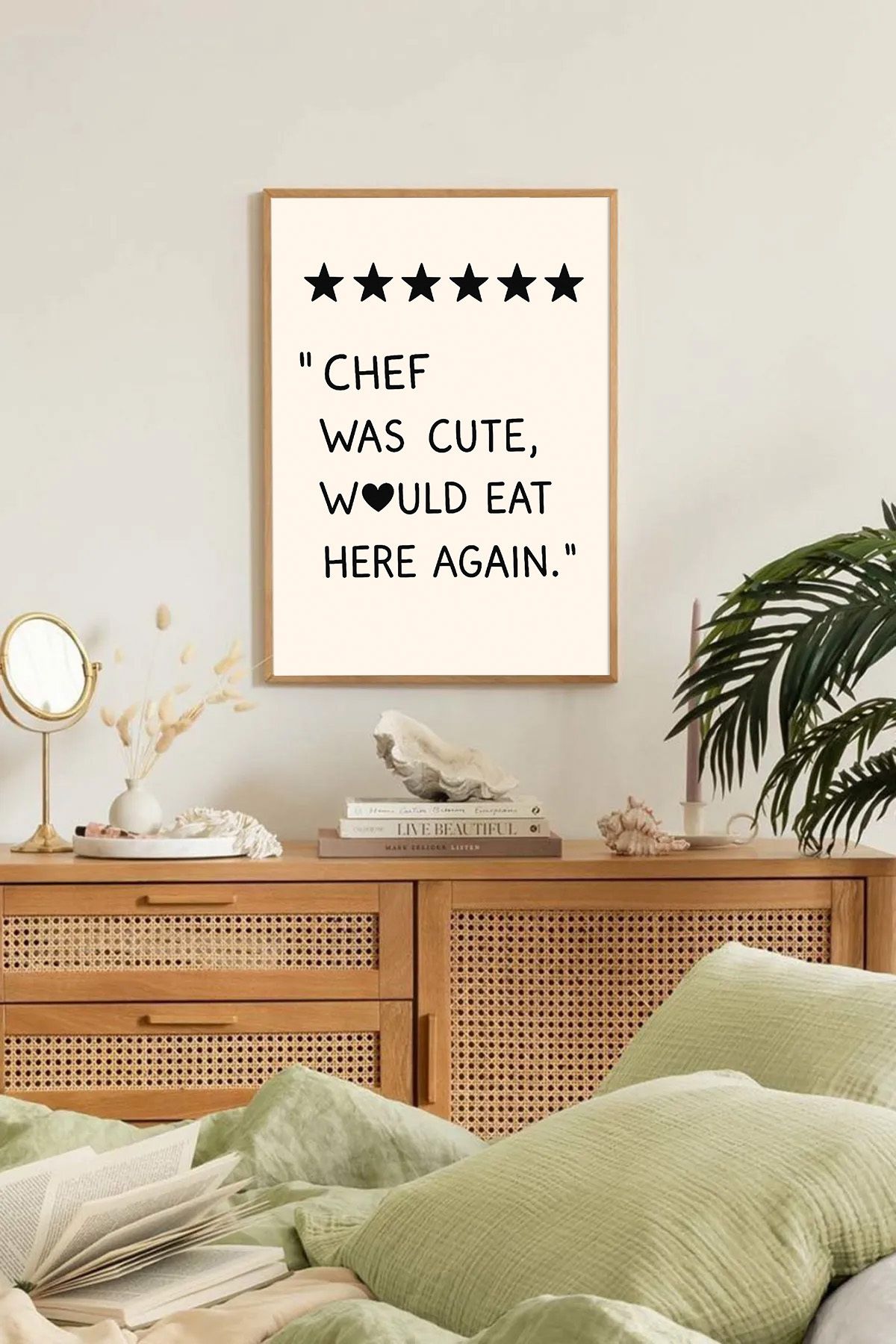 Dekorsiahome Tek Parça Ahşap Çerçeveli Oturma Odası Salon Mutfak Tablo TK0354