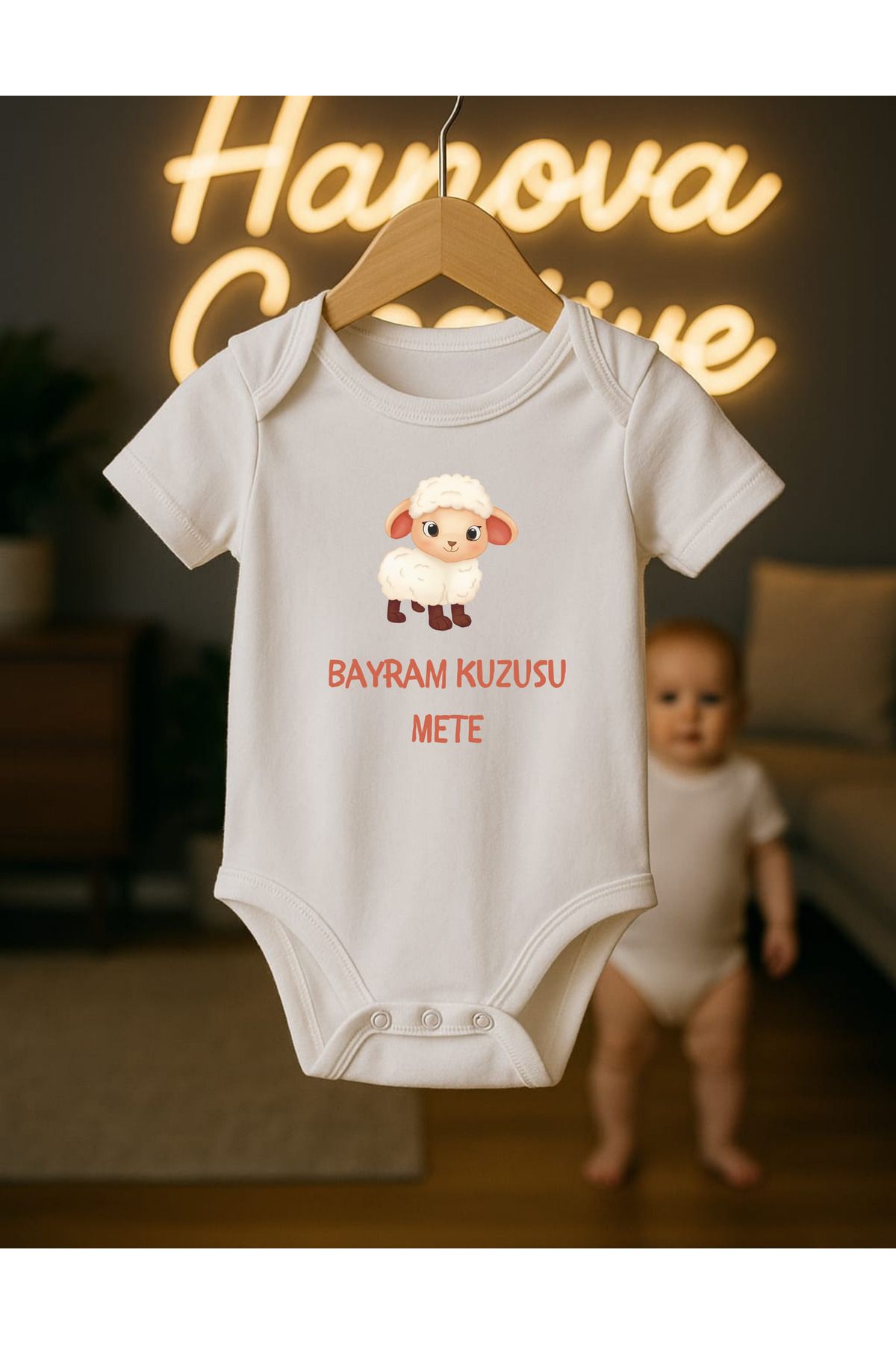 HANOVA CREATİVE -BAYRAMLIK BEBEK ZIBIN TİŞÖRT ATLET