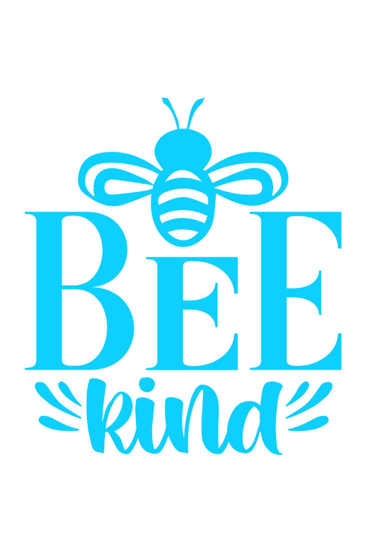 StoryGift Romania Sticker Eticheta 40cm Exterior Cu O Albina Si Textul "bee Kind" - Fii Bun Pace Intelegere , Vi - One Size