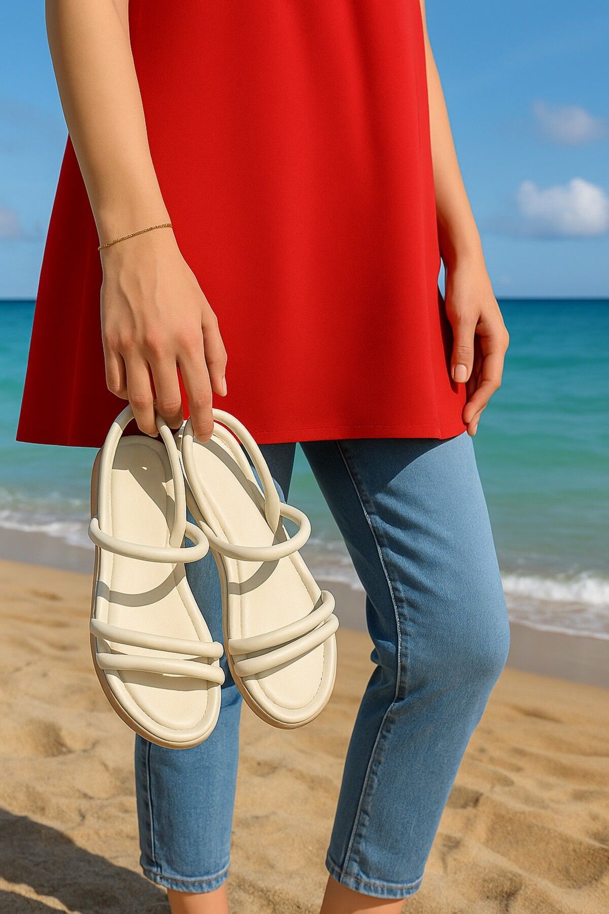 Moda Frato Modafrato LUNA Soft Sandalet Kadın Rahat Günlük Yazlık Ayakkabı