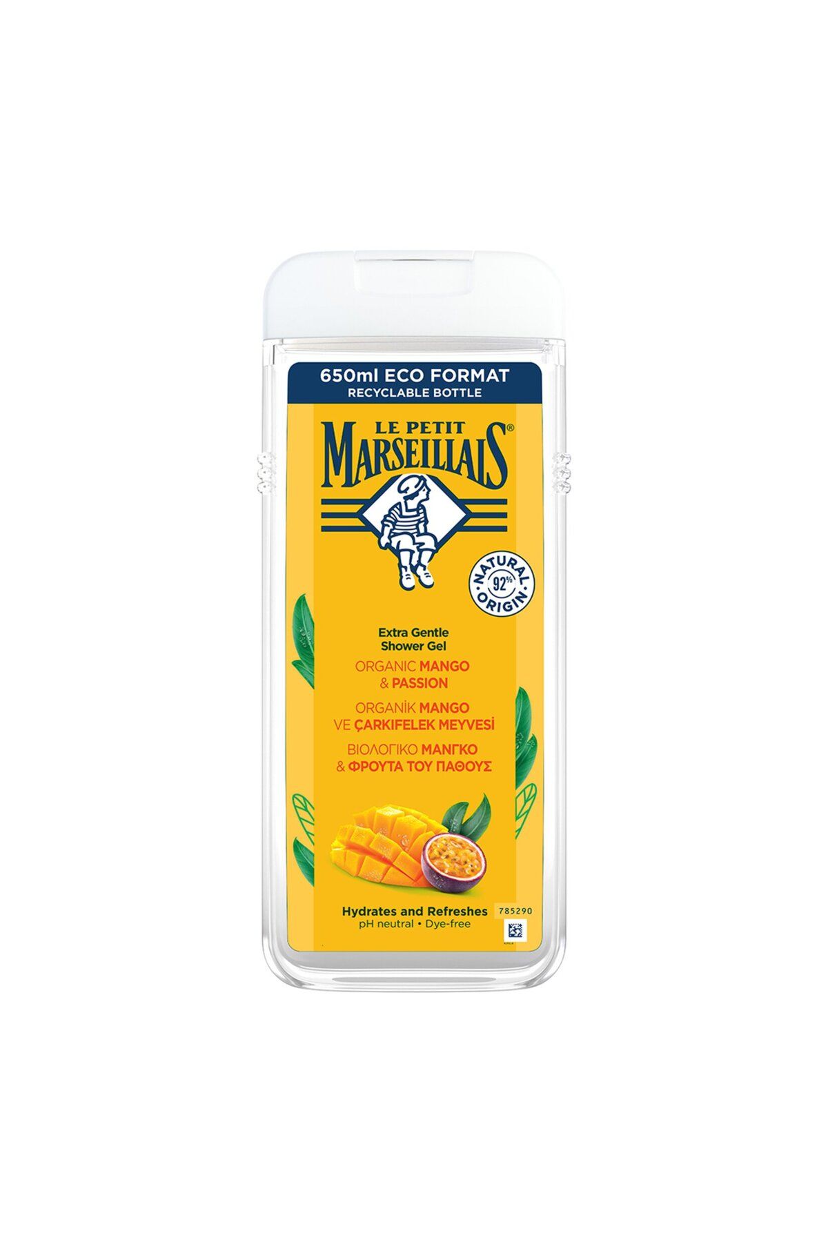 MATMEL Le Petit Marseillais Organik Mango & Çarkıfelek Meyveli Duş Jeli 650 Ml