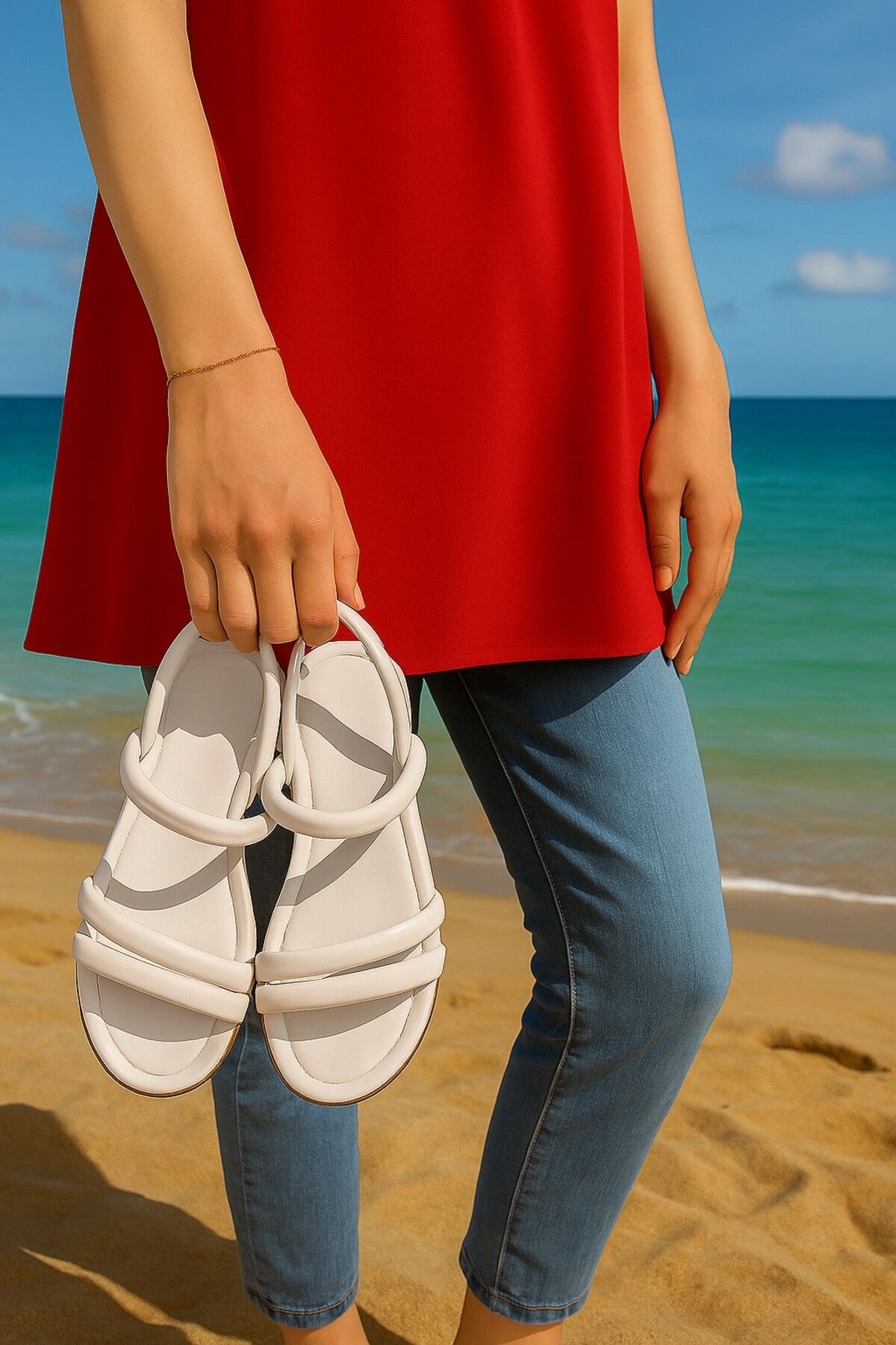 Moda Frato Modafrato LUNA Soft Sandalet Kadın Rahat Günlük Yazlık Ayakkabı