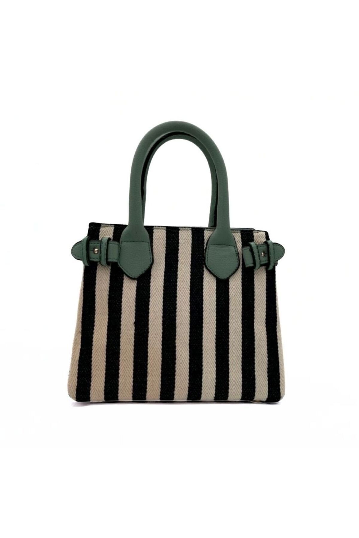 Besa Bags Çizgili Mini Kadın El Çantası