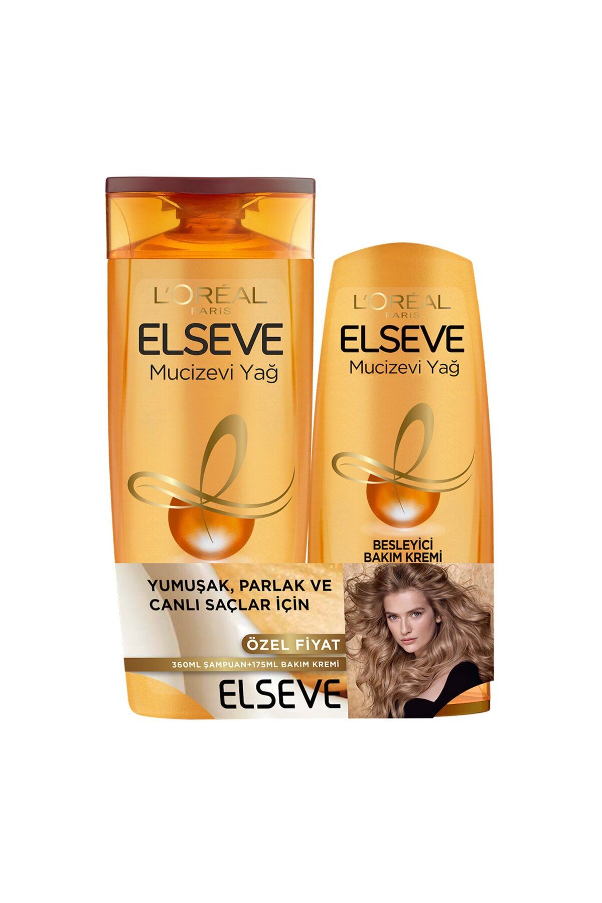 ELSEVE Oil Şampuan 360 Ml + Saç Bakım Kremi 175 Ml