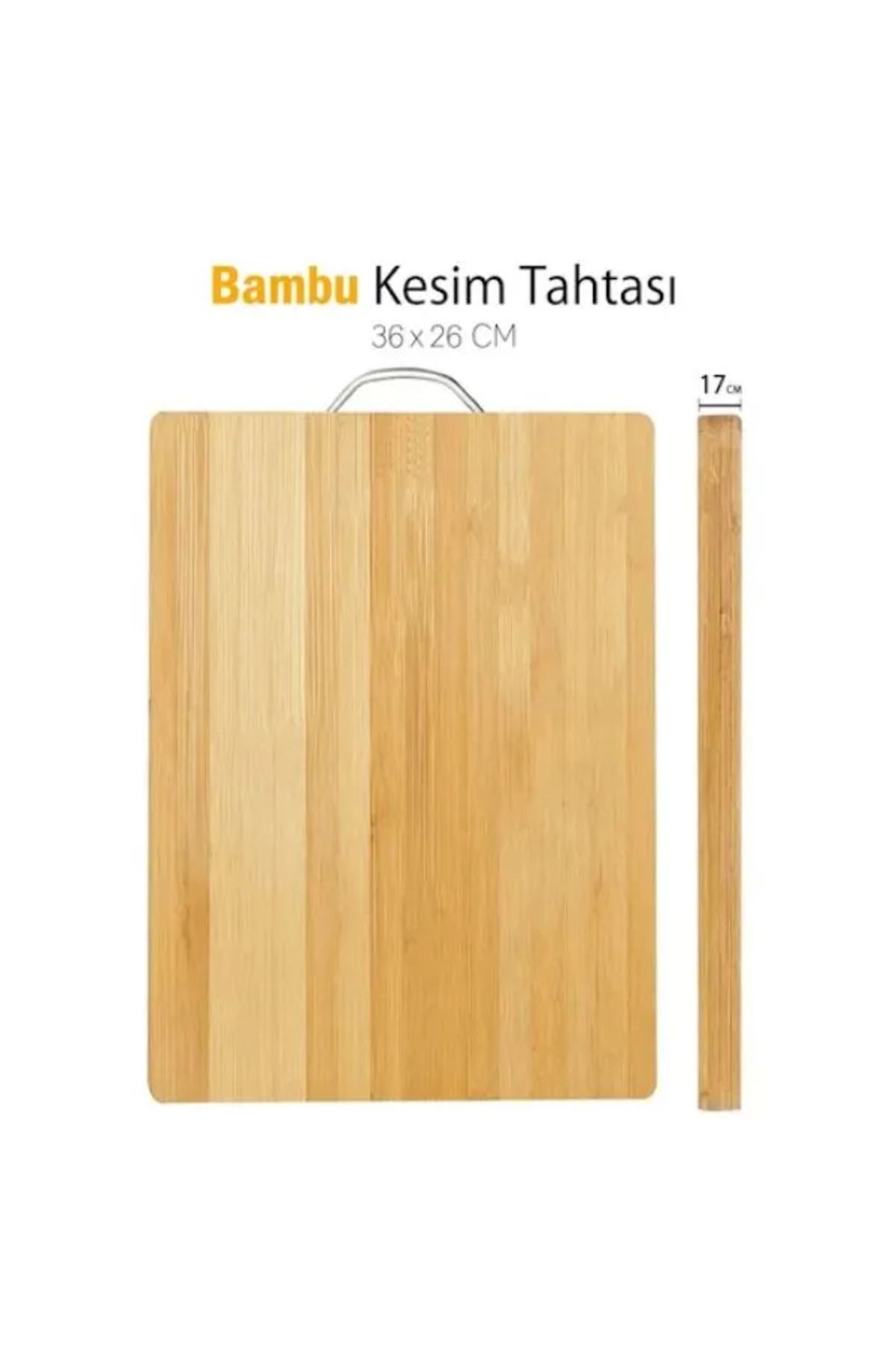 AyFi Home Metal Saplı Bambu Kesim Panosu