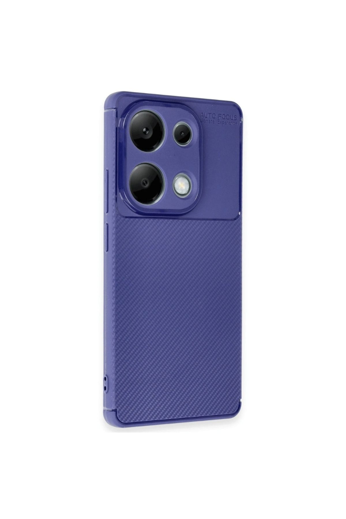 Gpack Xiaomi Redmi Note 13 Pro 4G uyumlu Kılıf Negro Karbon Görünümlü Silikon Lacivert