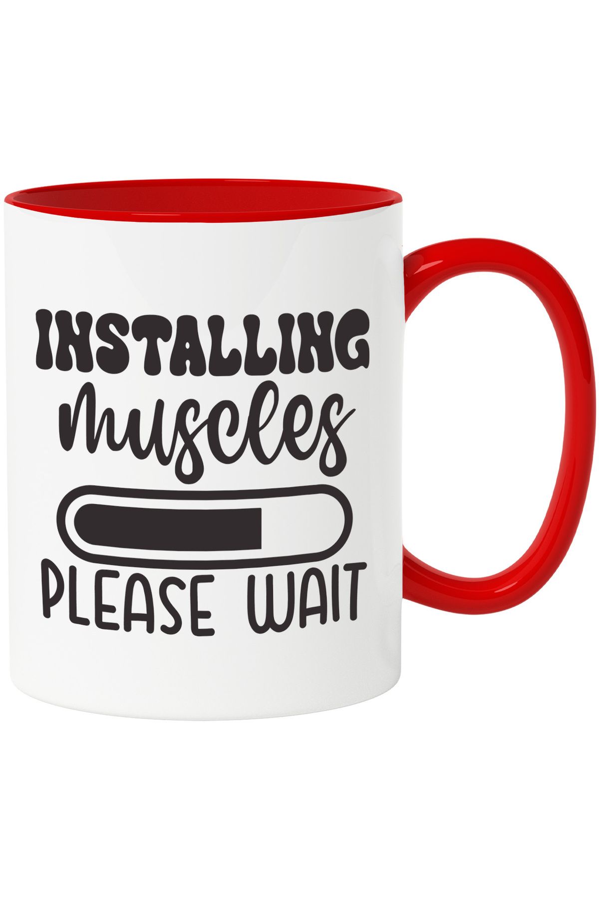 StoryGift Romania-Mug with the text "Installing muscles, please wait" - installing muscles, please wait, With ,STG. 1